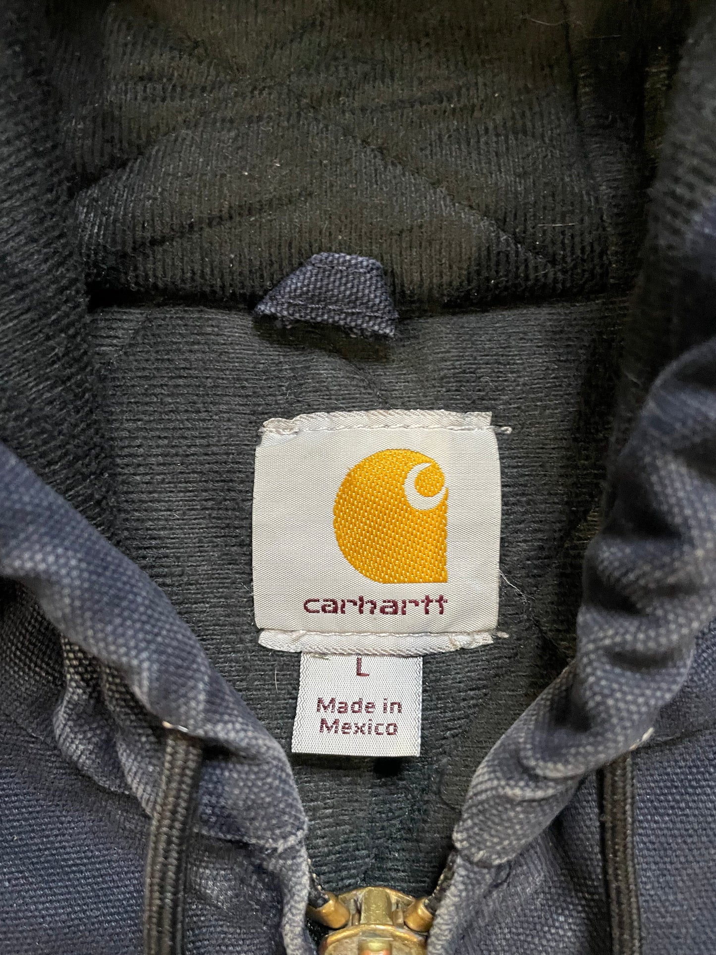 Vintage Carhartt navy hooded jacket