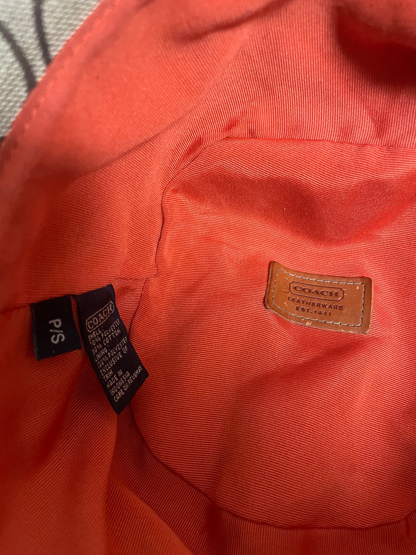 Vintage Coach monogram bucket hat
