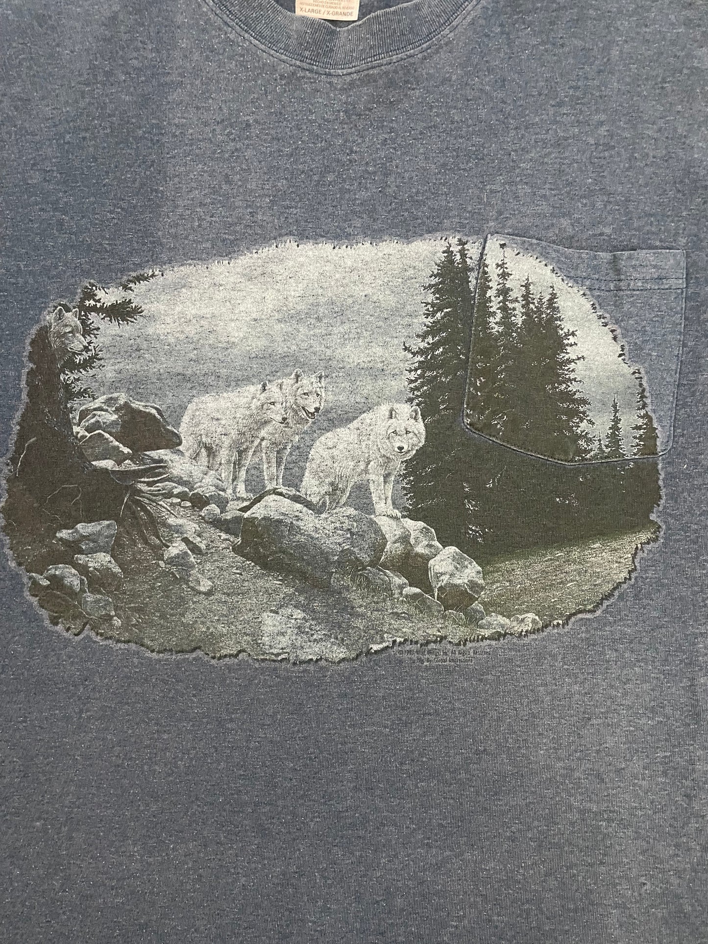 Vintage 1990s Wolves mountain tee