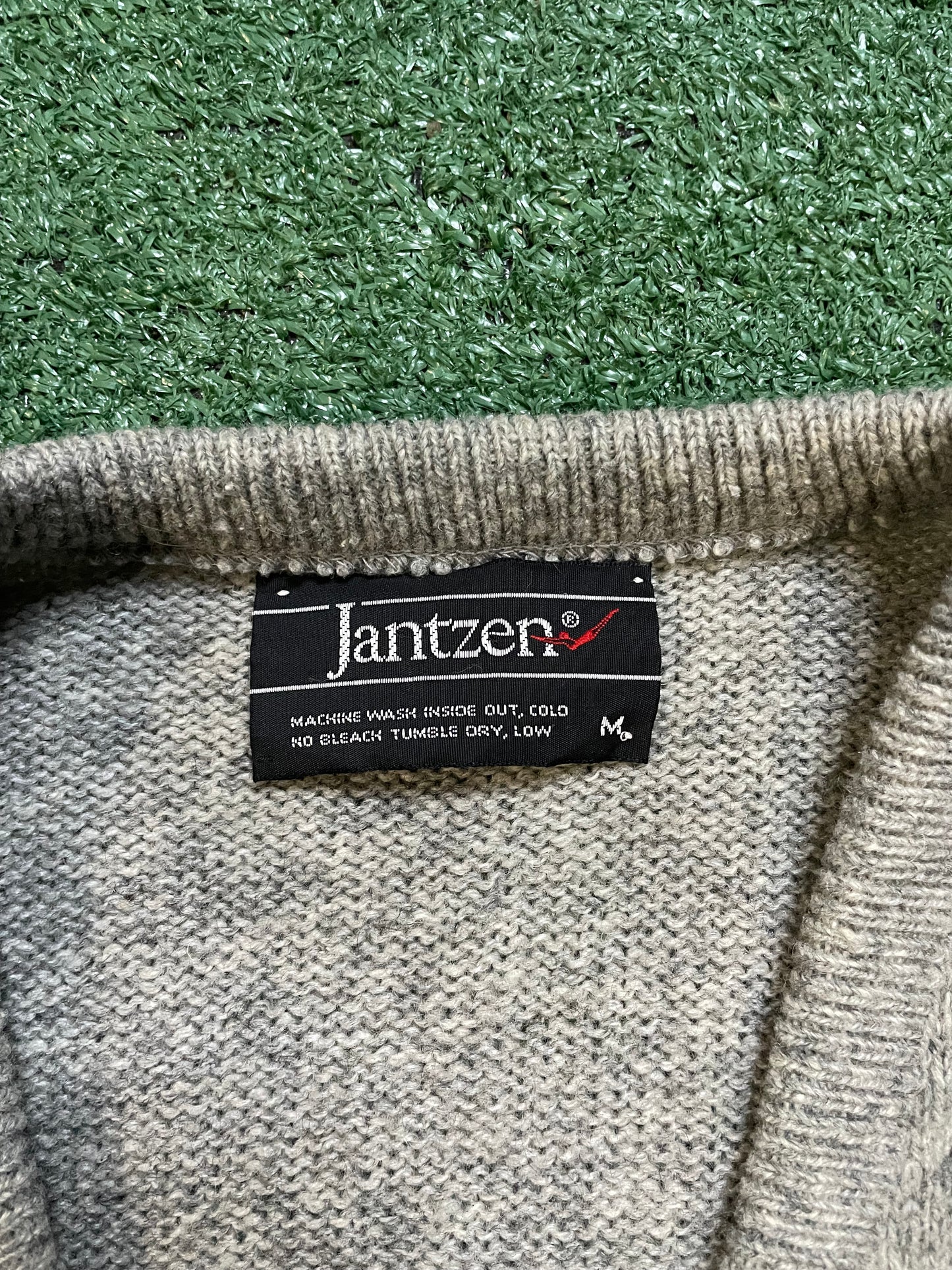 Vintage 1970 Jantzen wool sweater grey vest