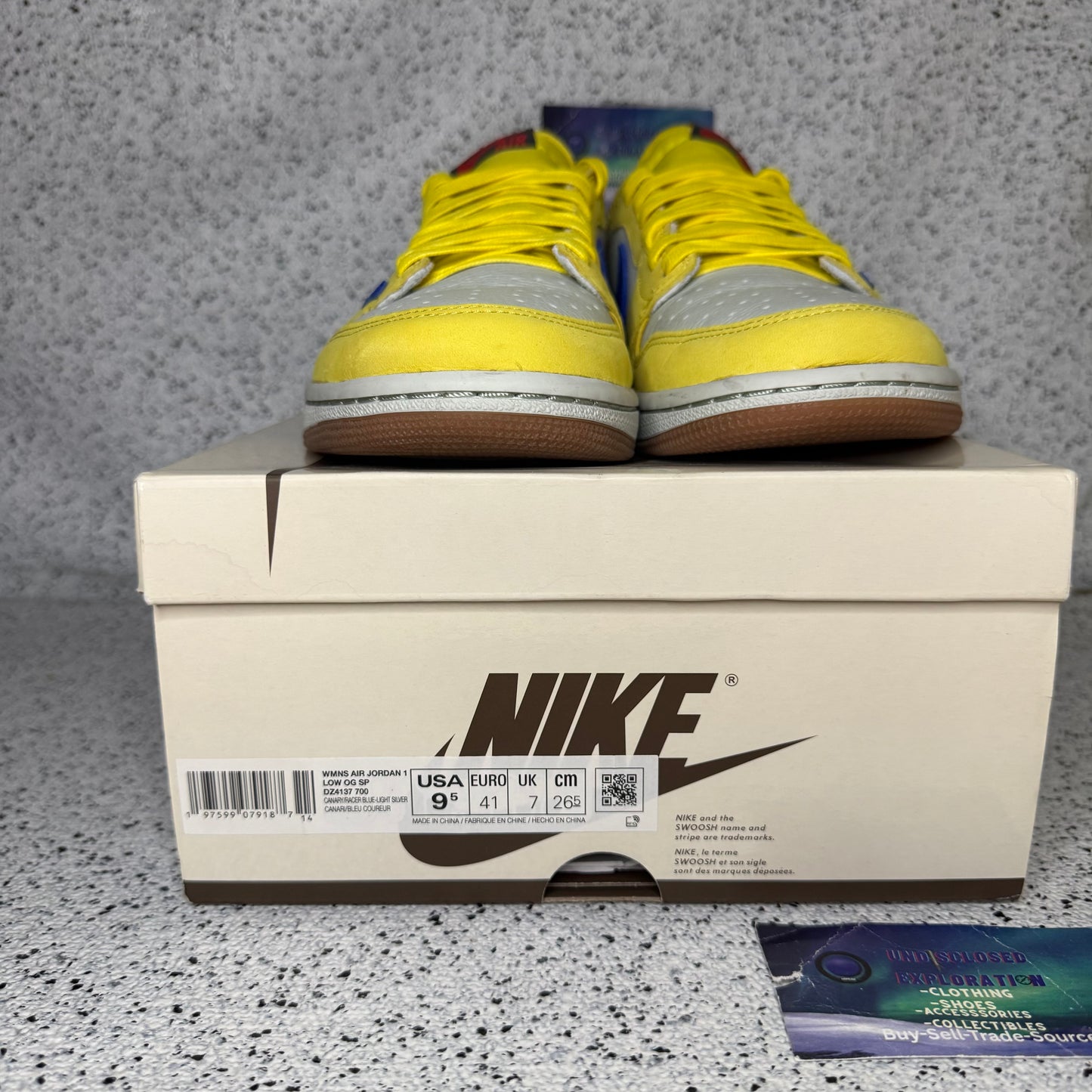 Jordan 1 Low Travis Scott Canary 8 Men “Preowned”