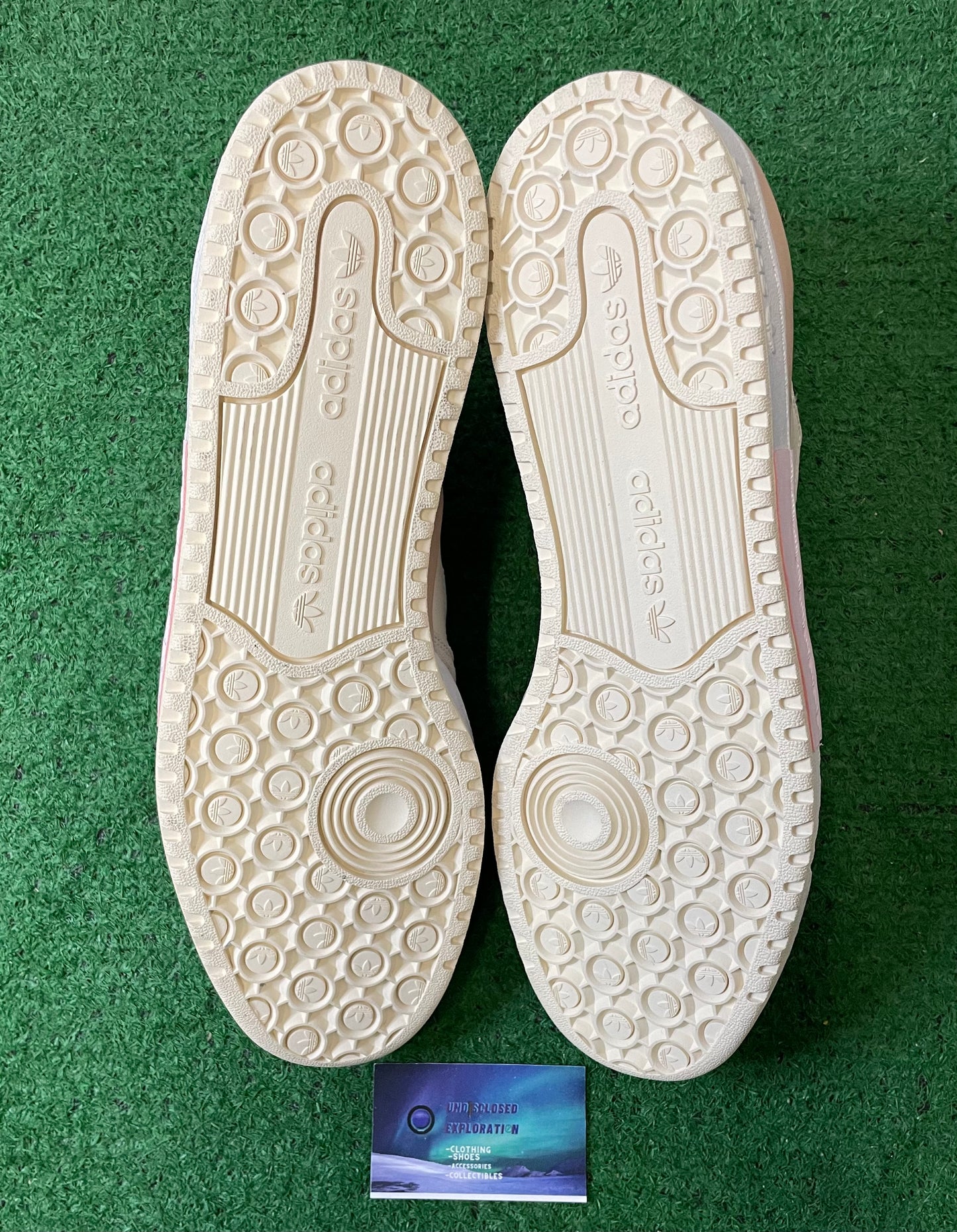 Adidas forum exhibit low ecru tint halo amber