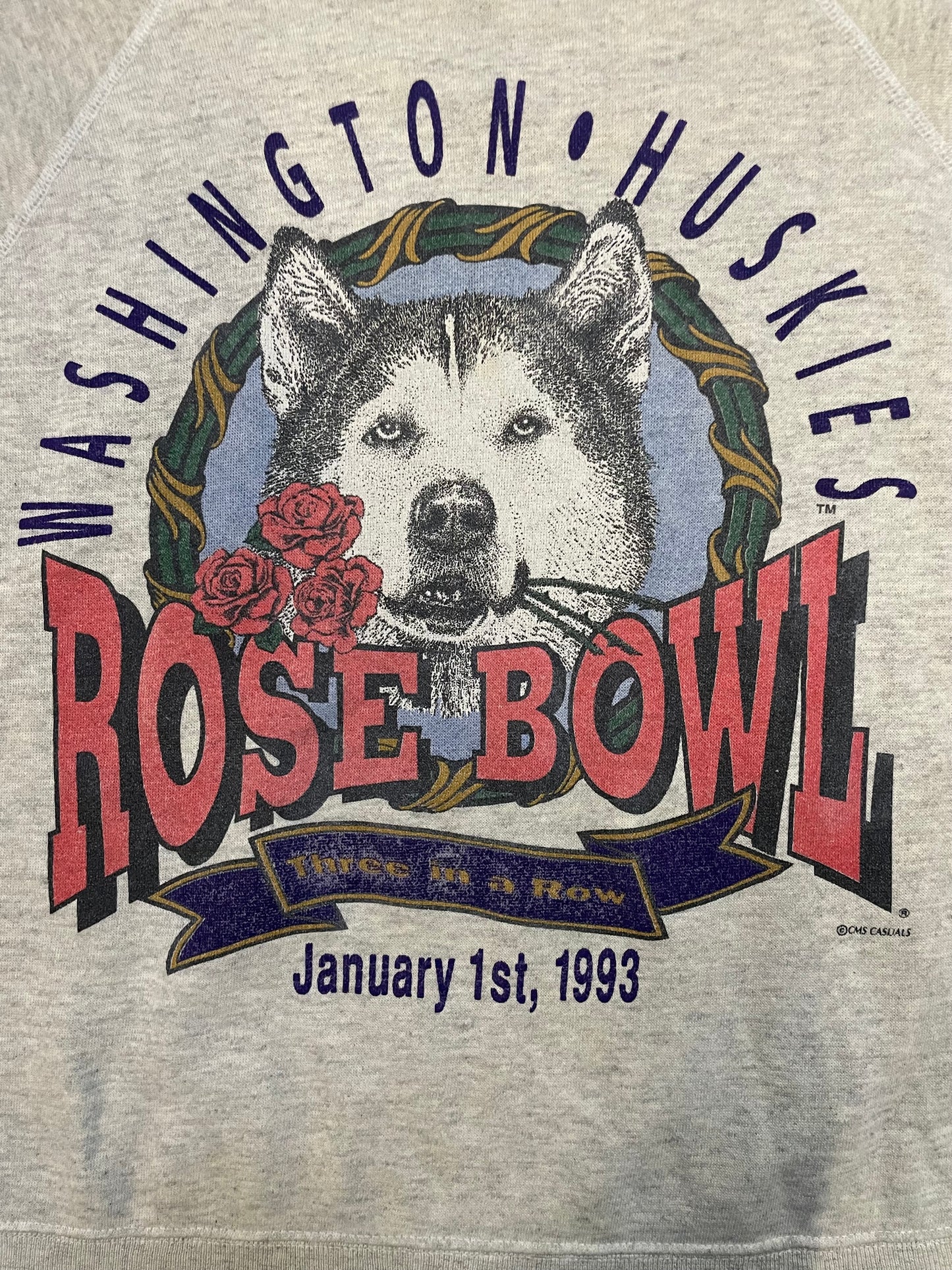Vintage 1993 UW University of Washington Huskies rosebowl Crewneck
