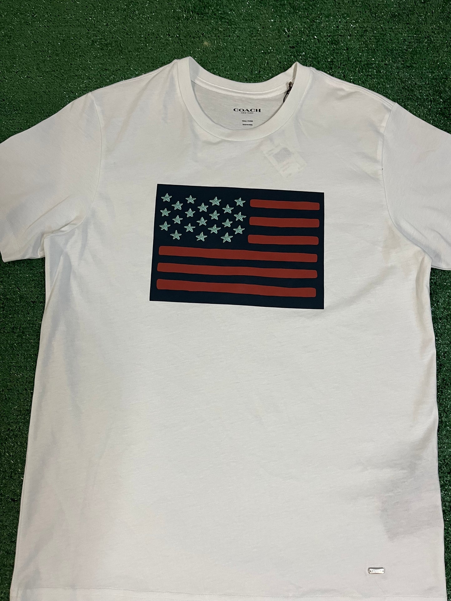 Coach embroidered flag star tee