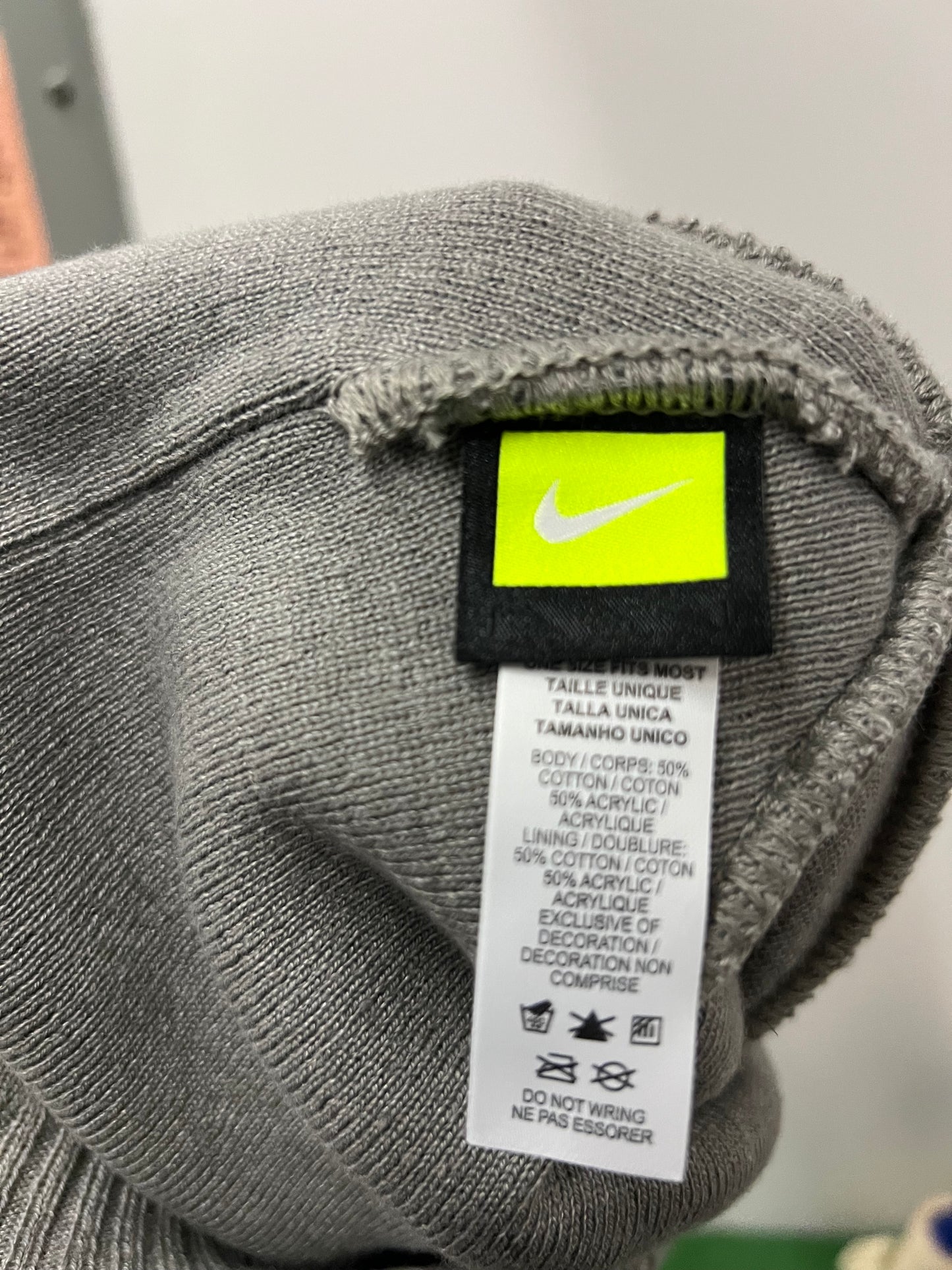 Nike grey cuff beanie