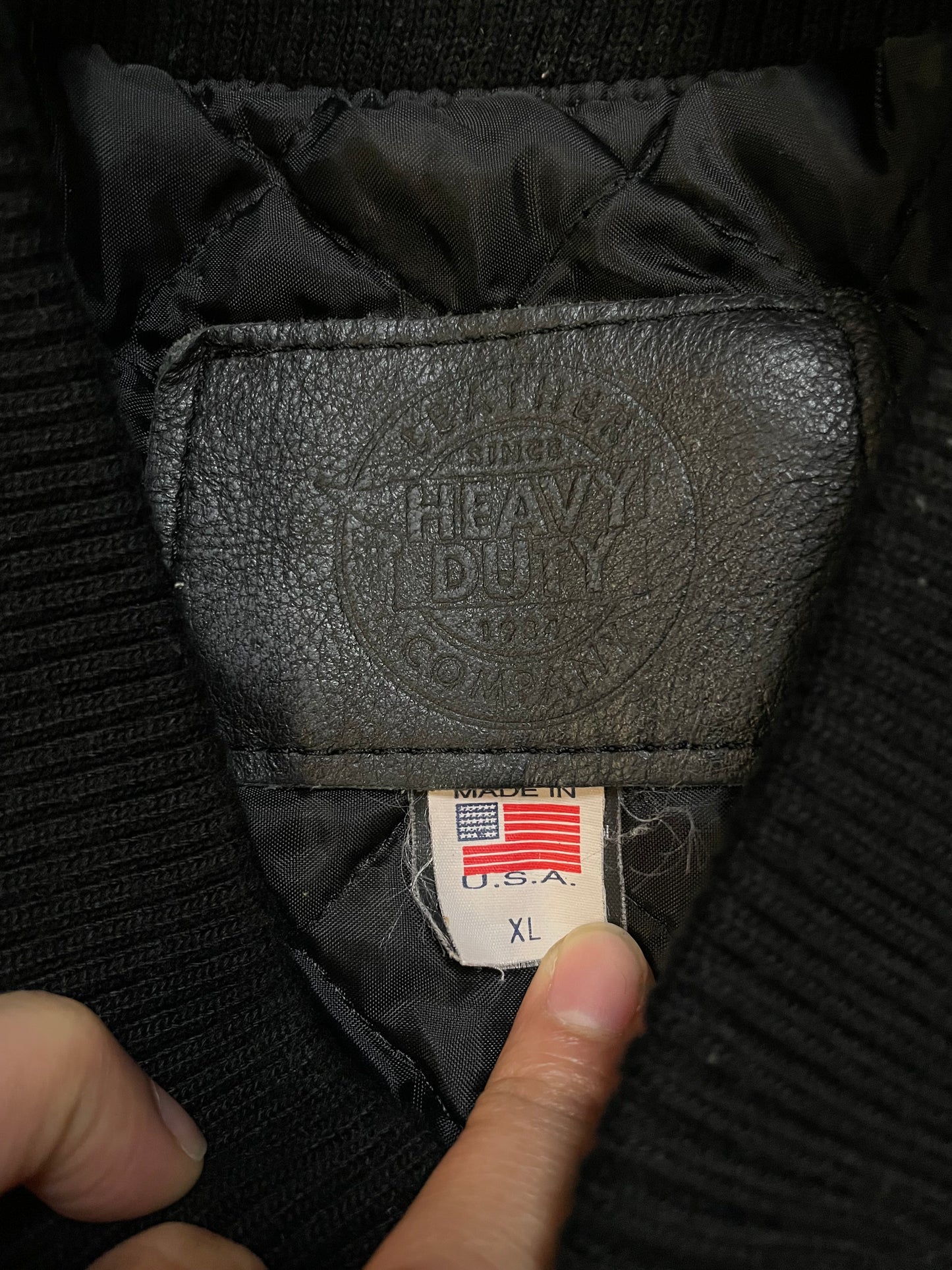 Vintage bald eagle suede & leather jacket
