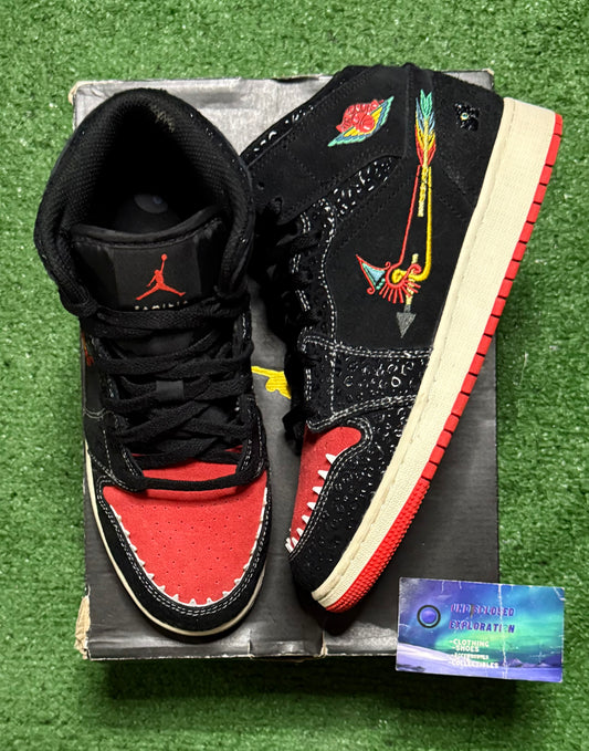 Jordan 1 Mid Siempre Familia 6.5 Youth/8 Women “Preowned”