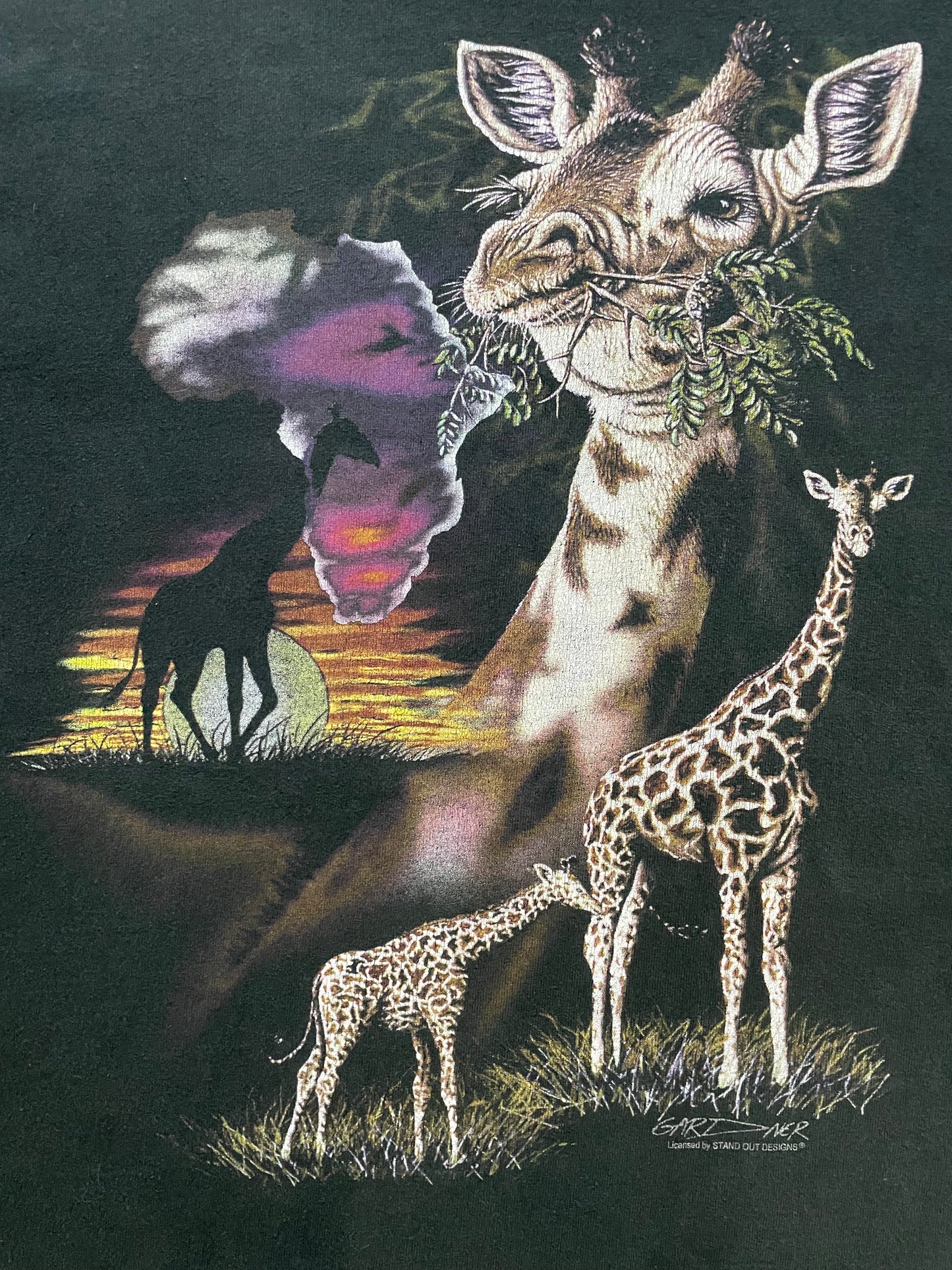 Vintage 1990s Toledo Zoo giraffe tee