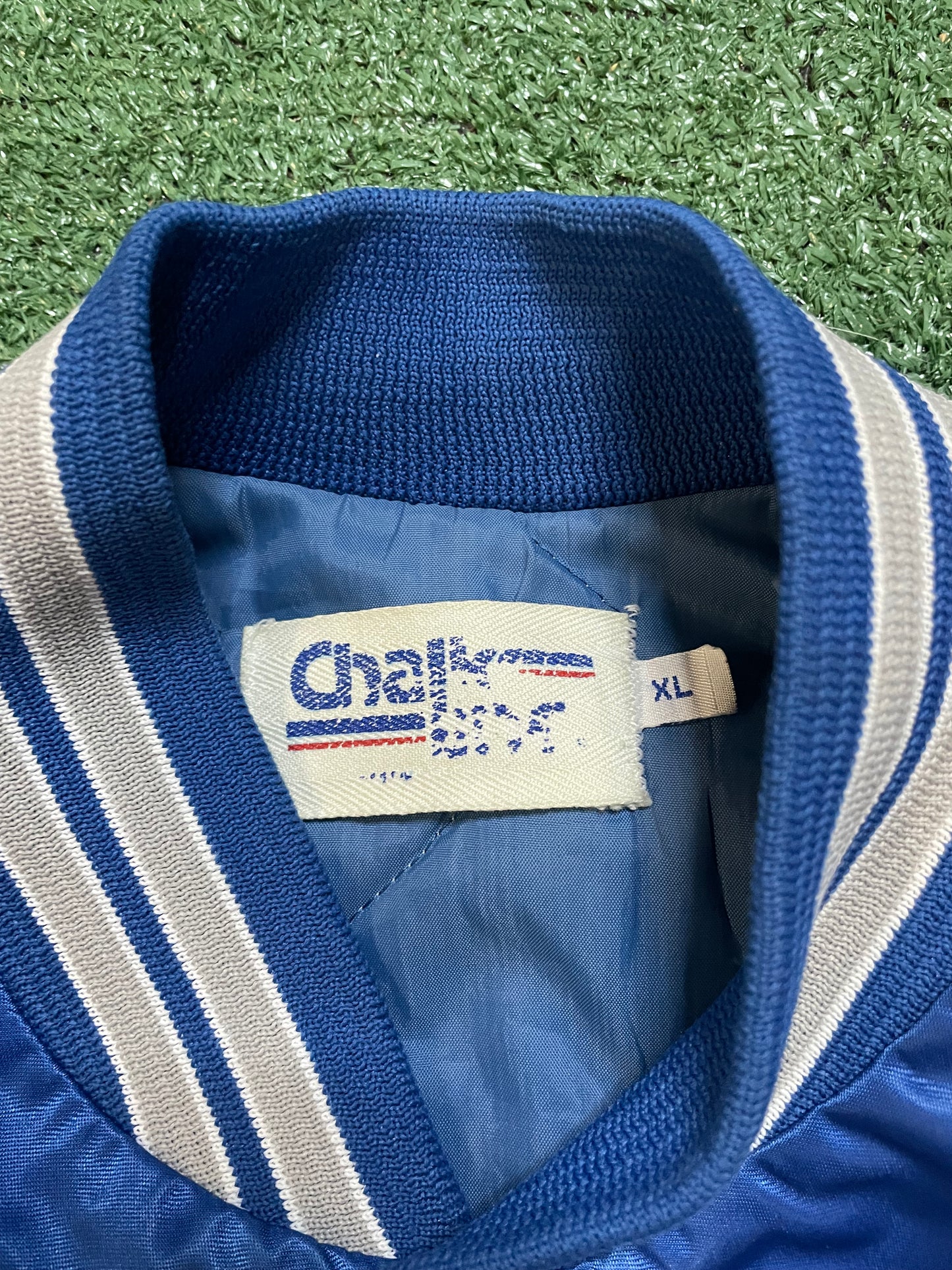 Vintage 1990s seattle Seahawks satin chalkline bomber jacket