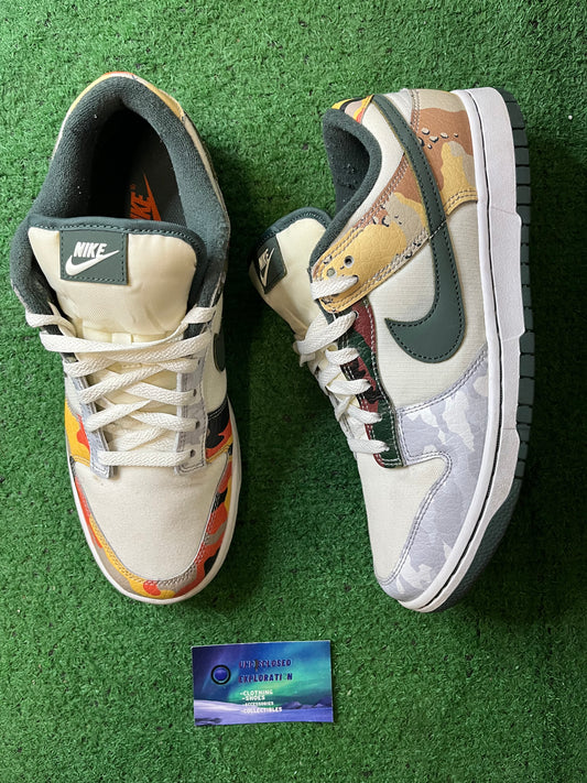 Nike dunk sail low multi camo size 10men/11.5women