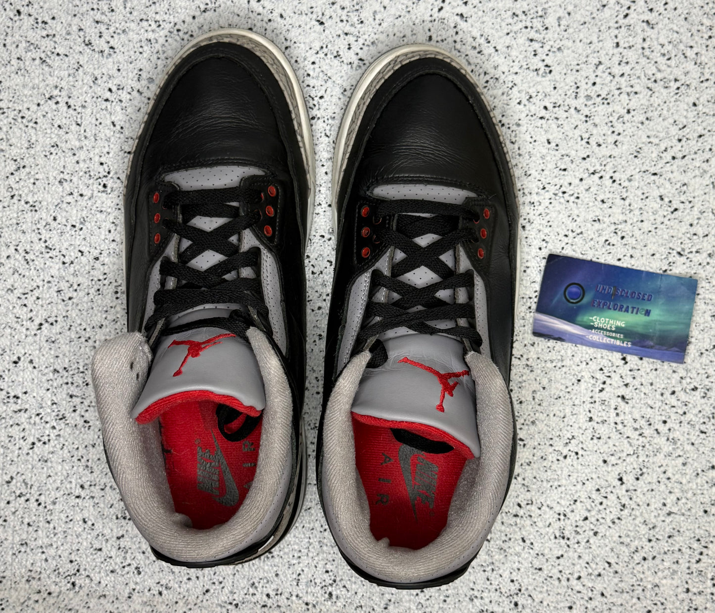 Jordan 3 Black Cement 10.5 Men/12 Women “Preowned”