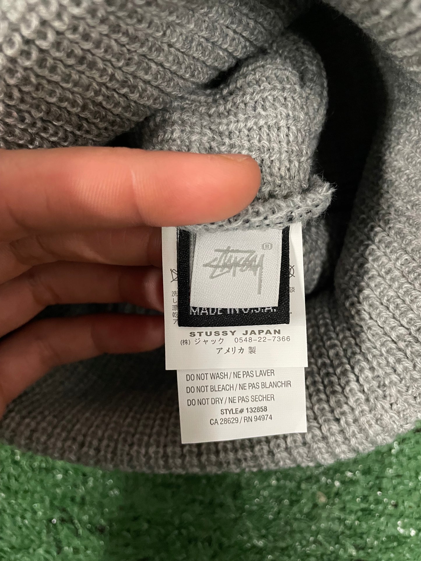 Stussy Grey cuff beanie