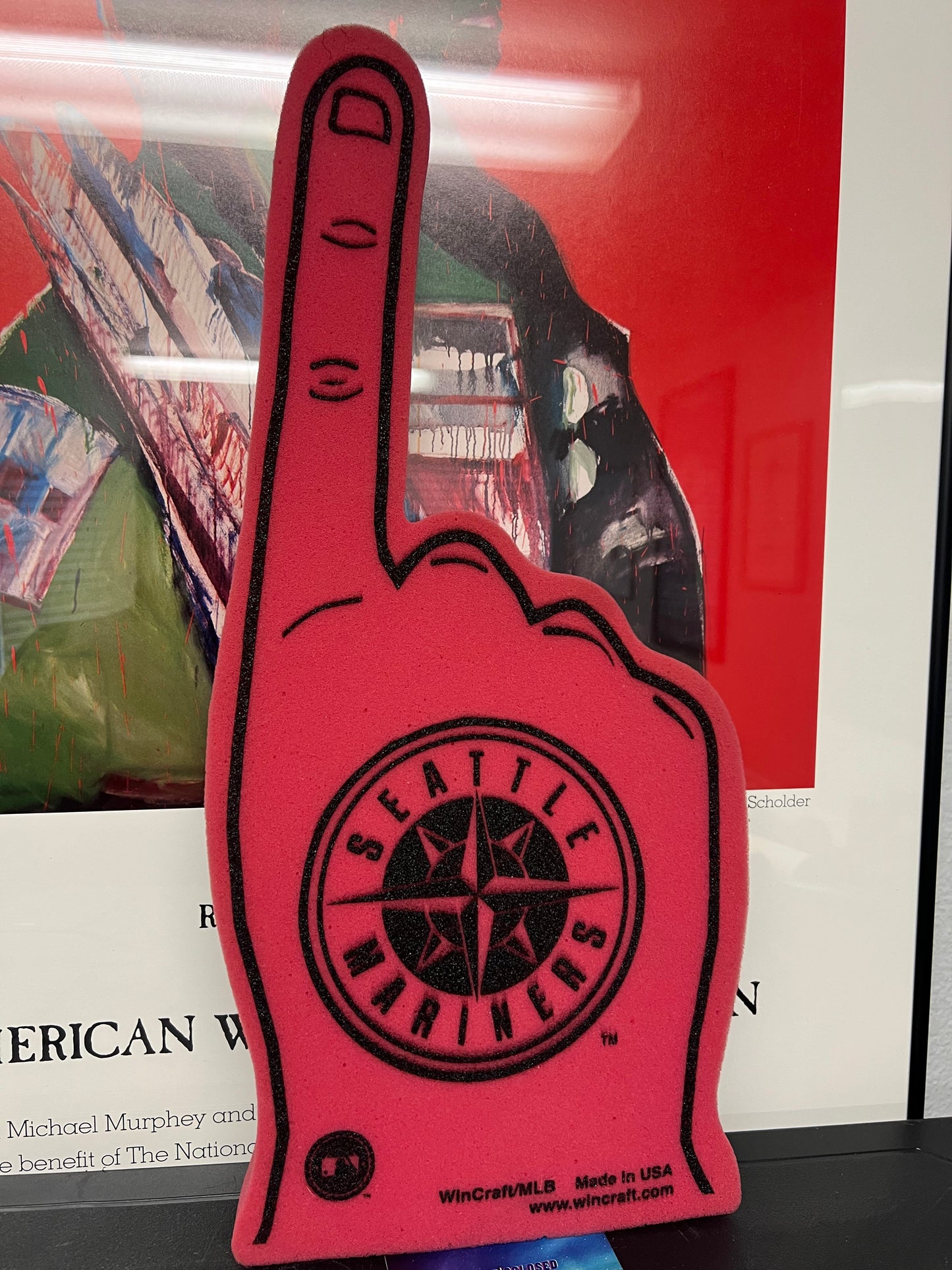Seattle Mariners black and red foam finger