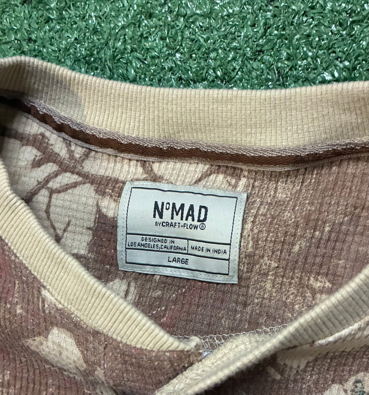 vintage N'Mad long-sleeve waffle-knit henley