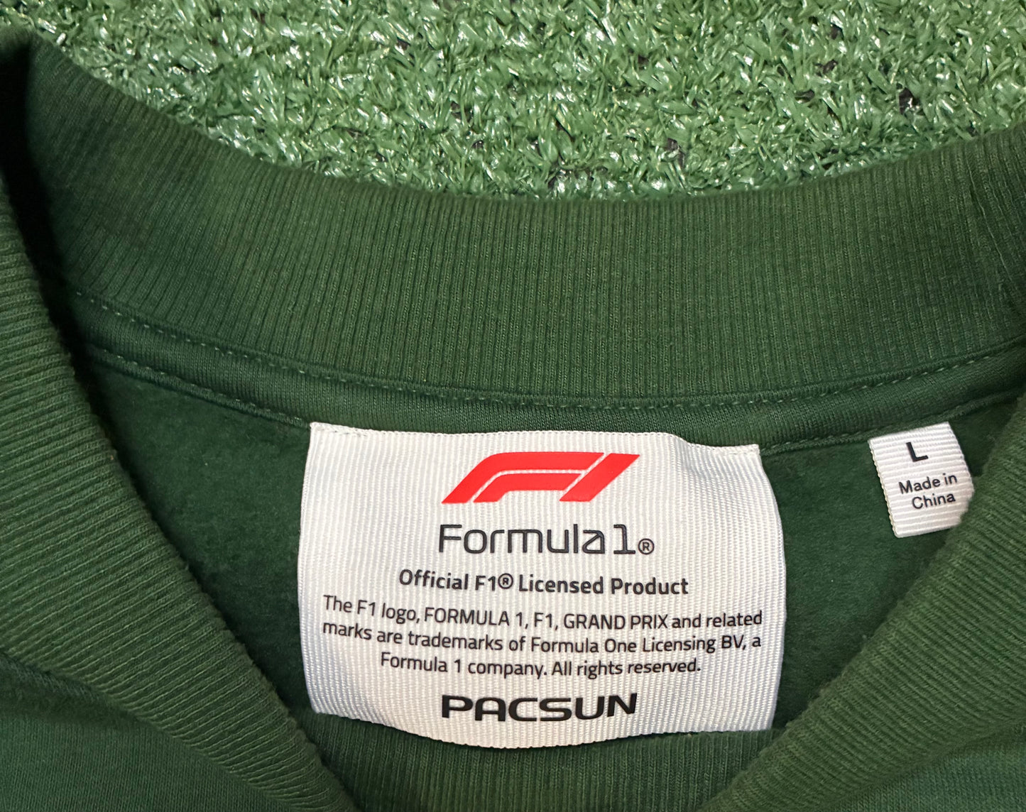 Formula 1 the pinnacle of Motorsport green crewneck