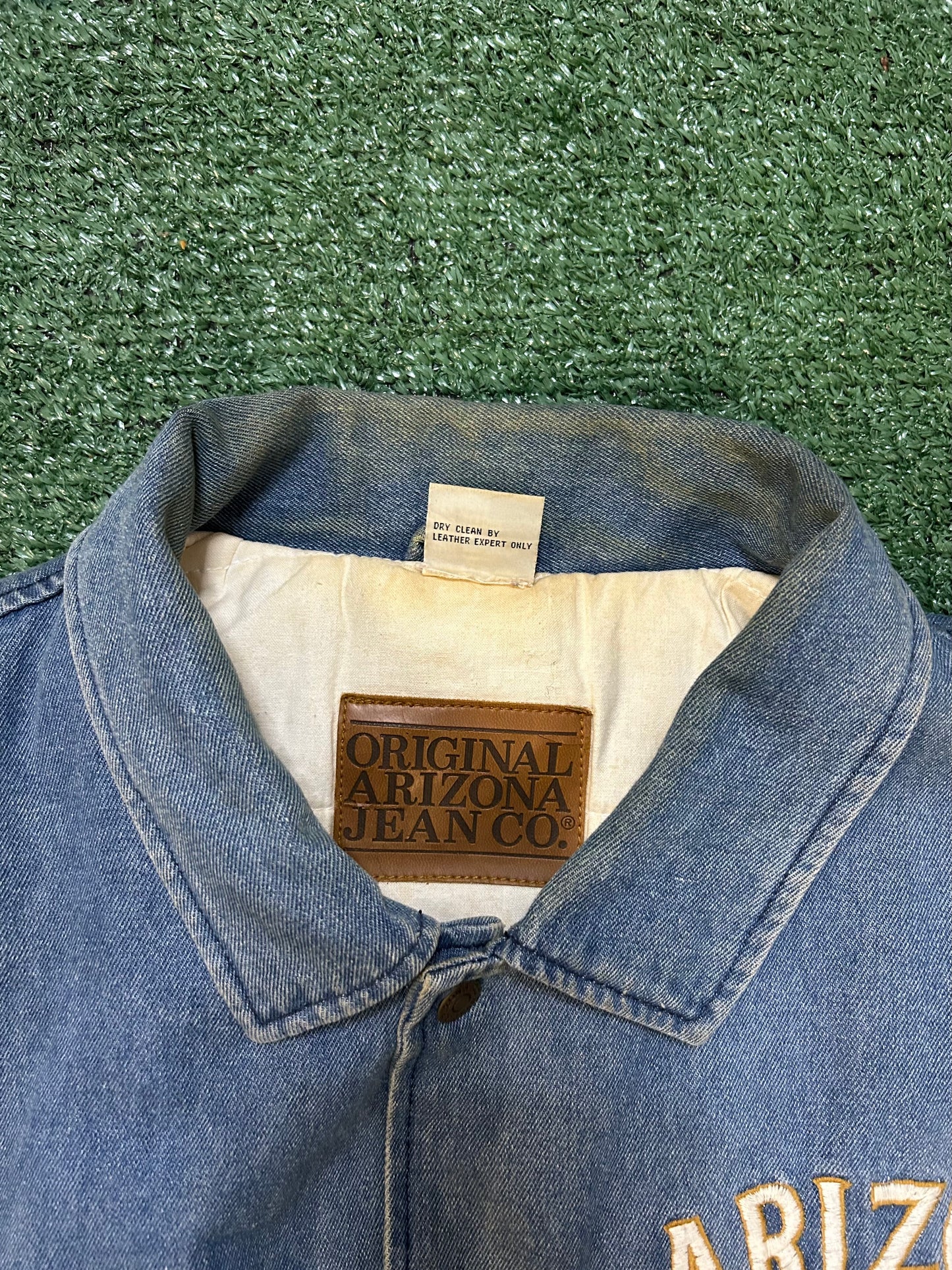 Vintage 1990s Arizona jean denim suede jacket