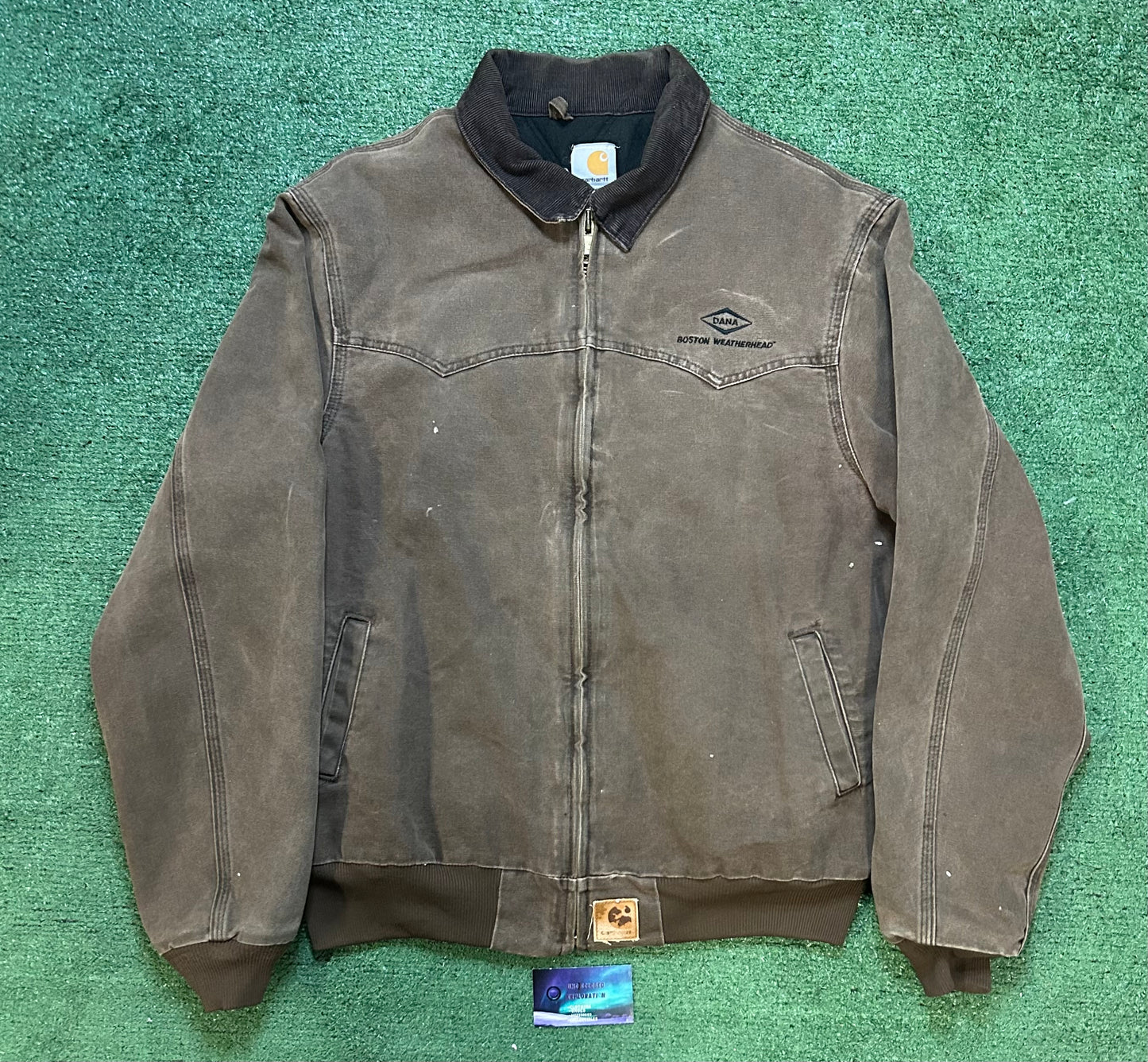 Vintage 1990s carhartt Santa Fe embroidered brown jacket