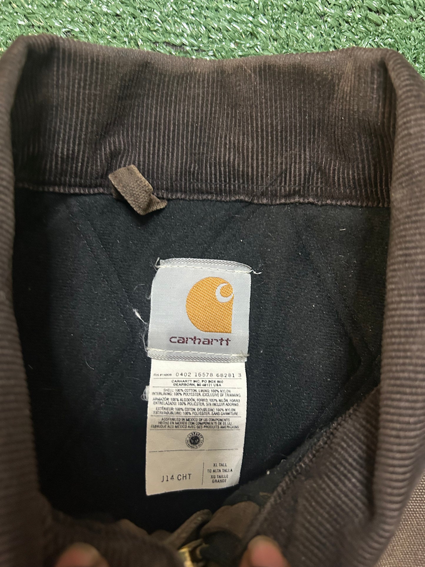 Vintage 1990s carhartt Santa Fe embroidered brown jacket