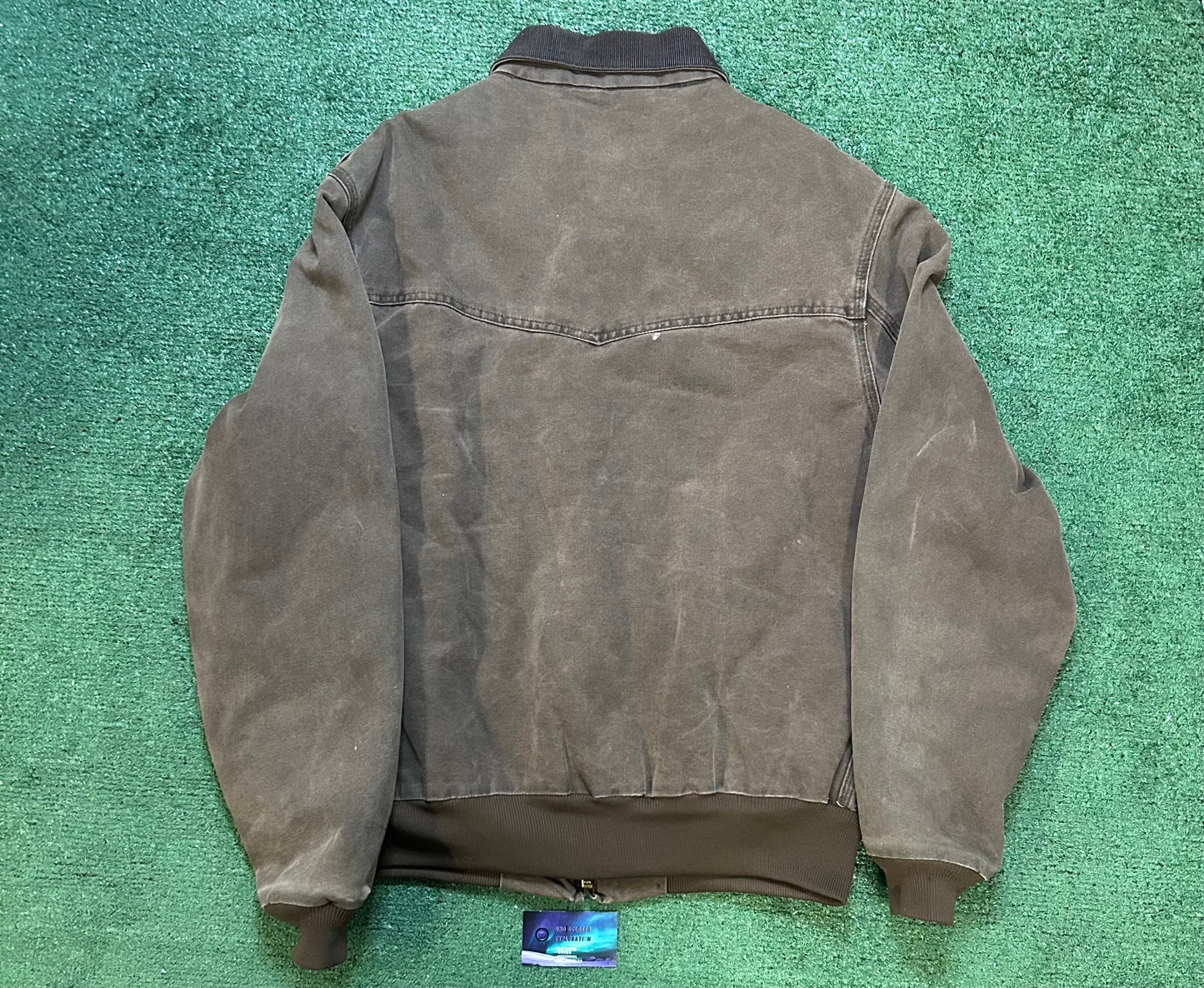 Vintage 1990s carhartt Santa Fe embroidered brown jacket