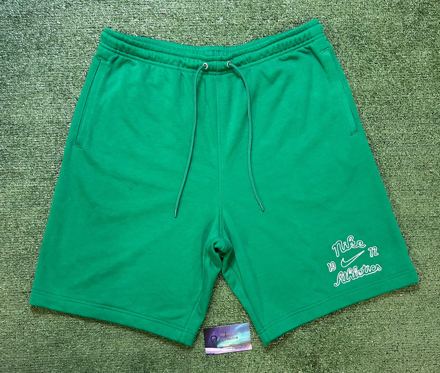 Nike green French terry shorts