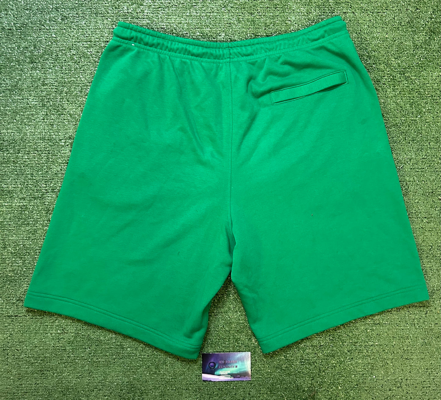 Nike green French terry shorts