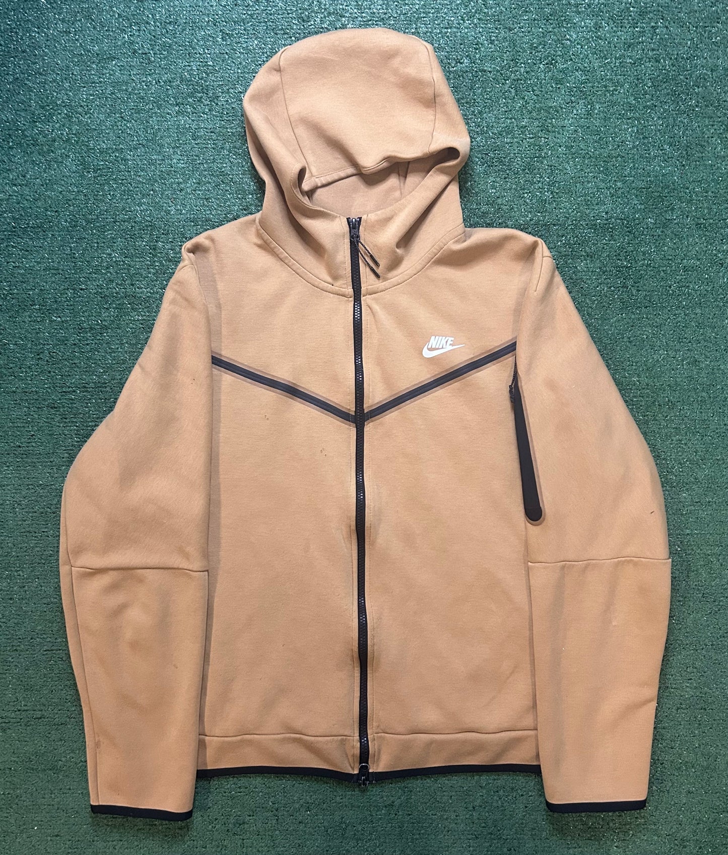 Nike tech fleece tan hoodie