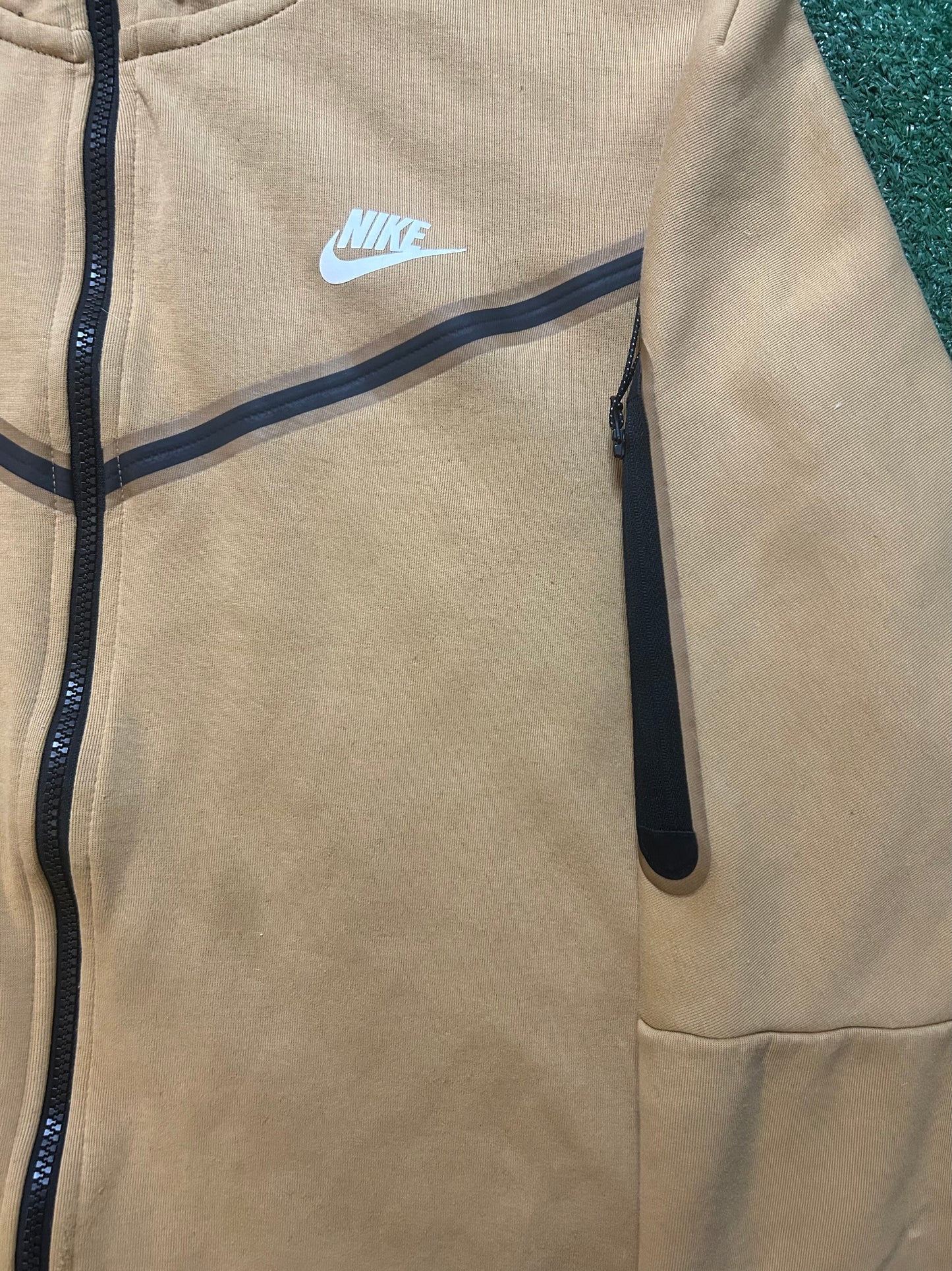 Nike tech fleece tan hoodie