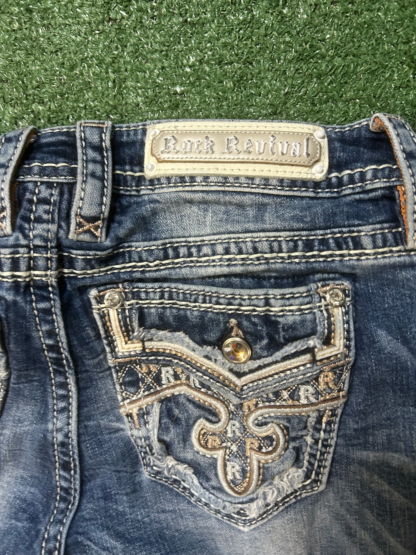 Rock Revival rosewood rhinestone jeans