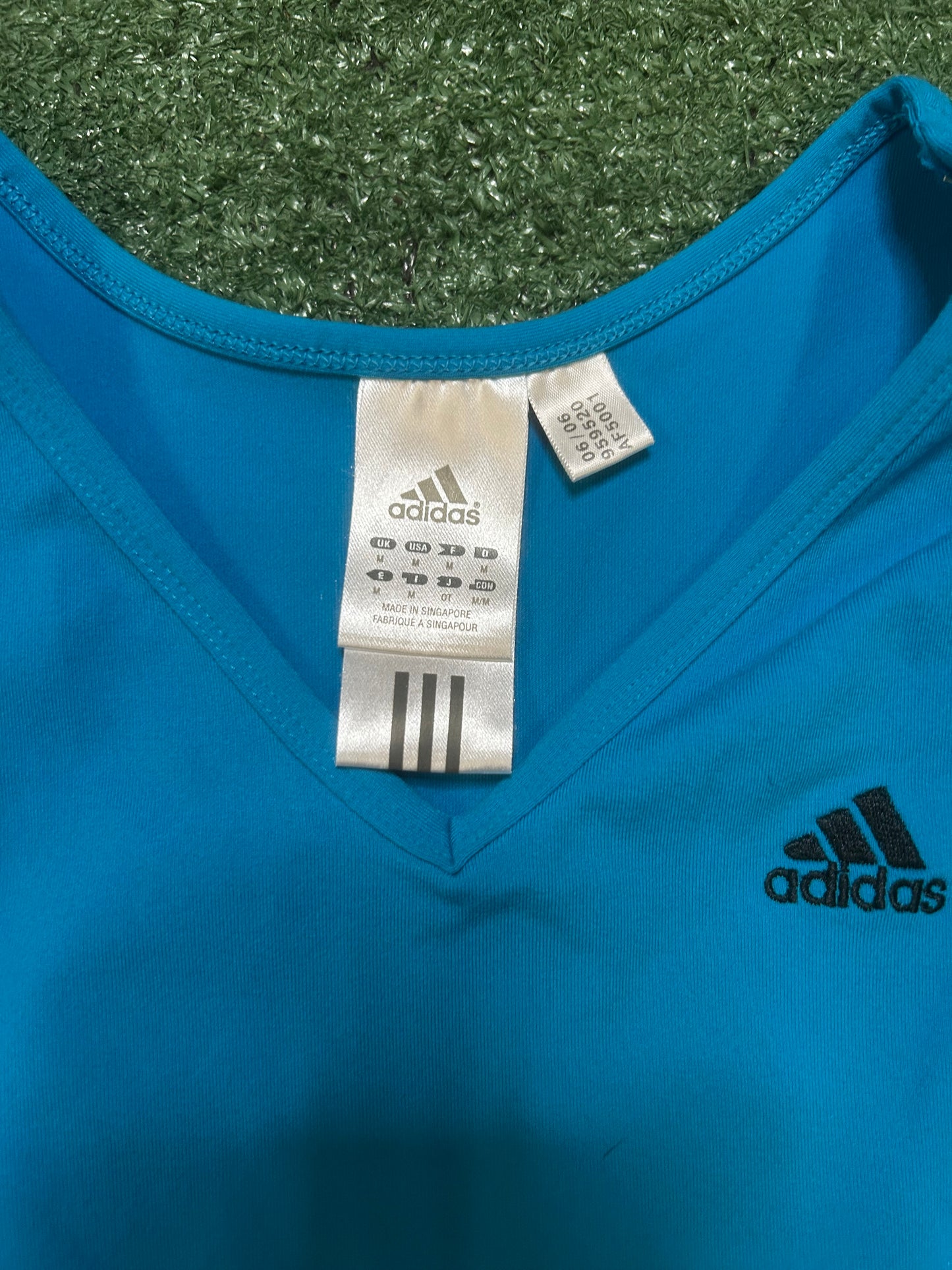 blue Adidas sleeveless tank top