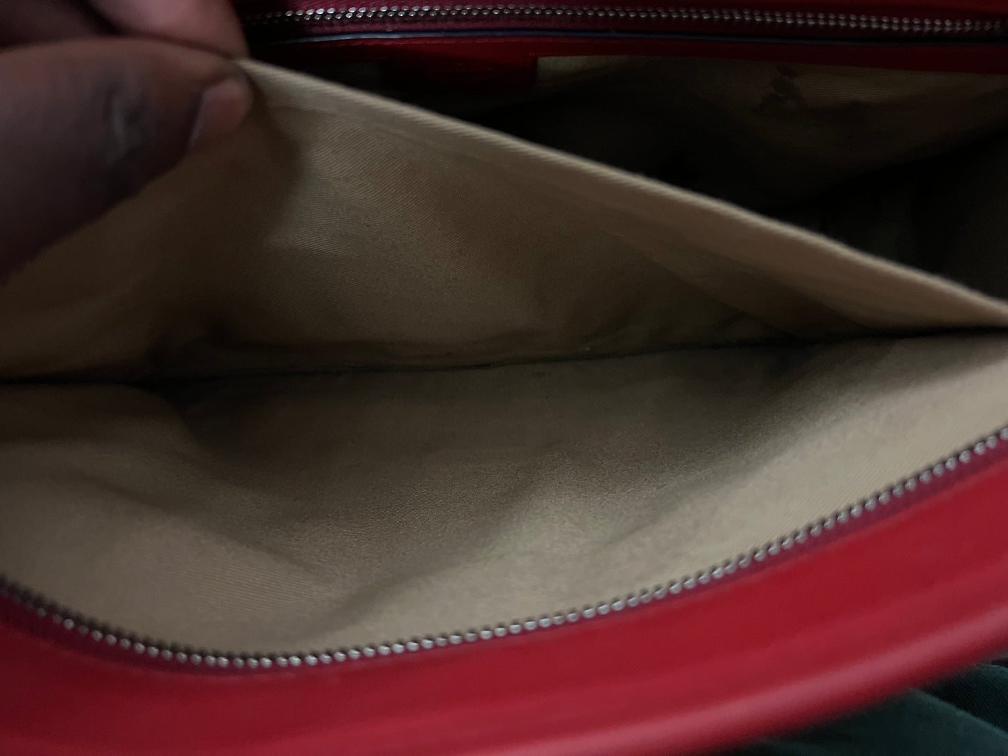 MCM visetos red messenger crossbody bag