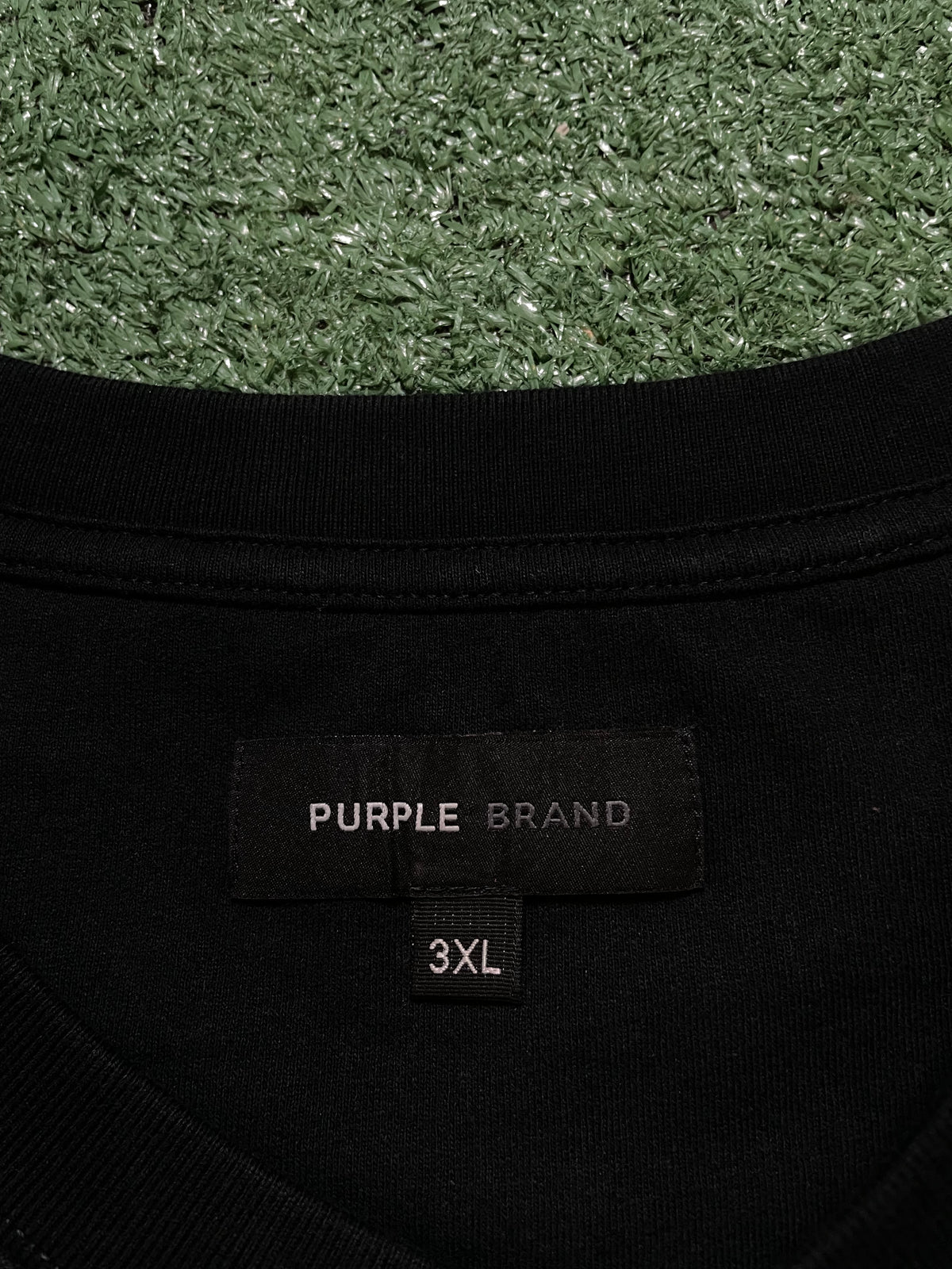 Purple Brand textured black tee
