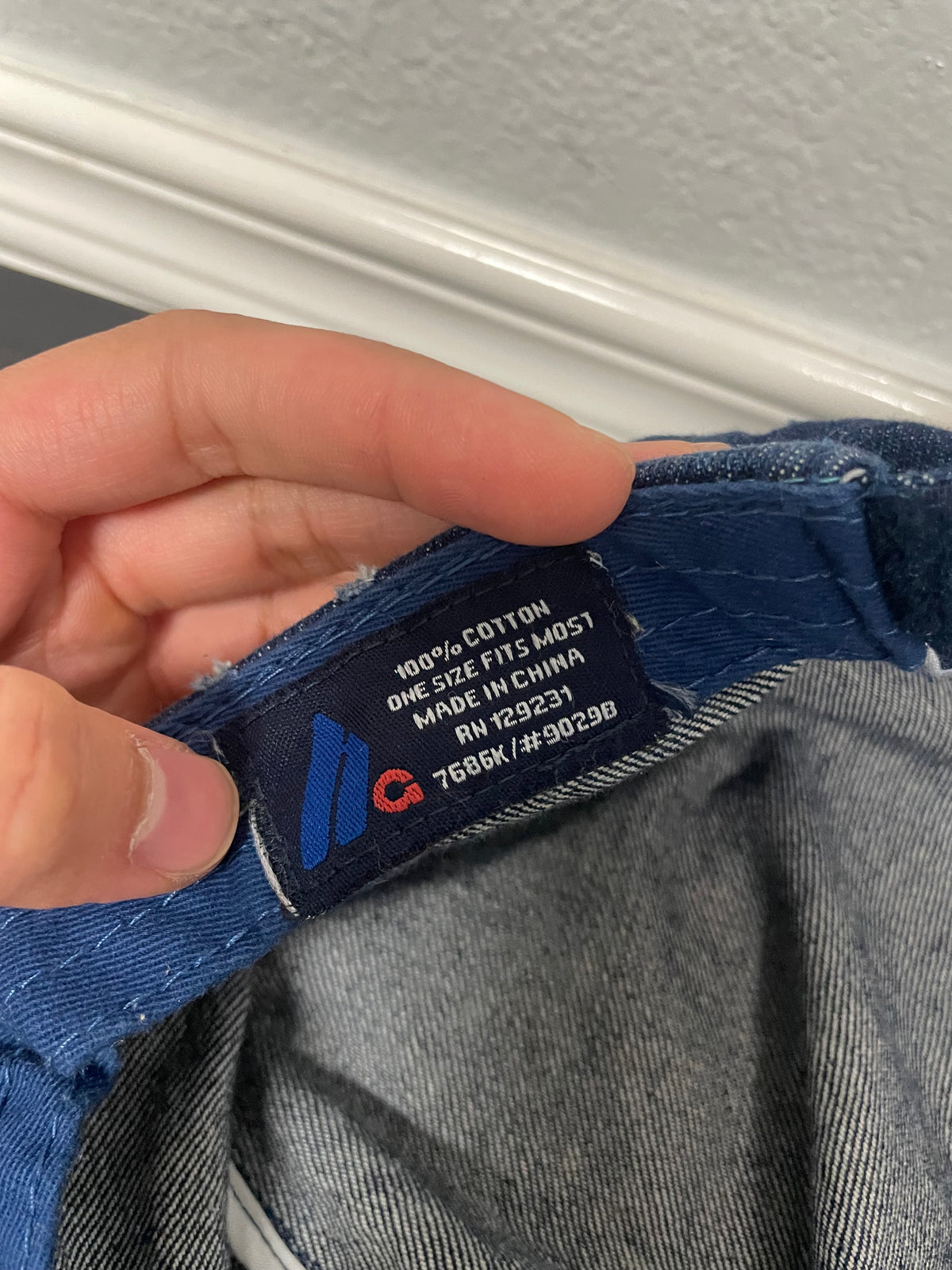 Denim dark wash cadet hat