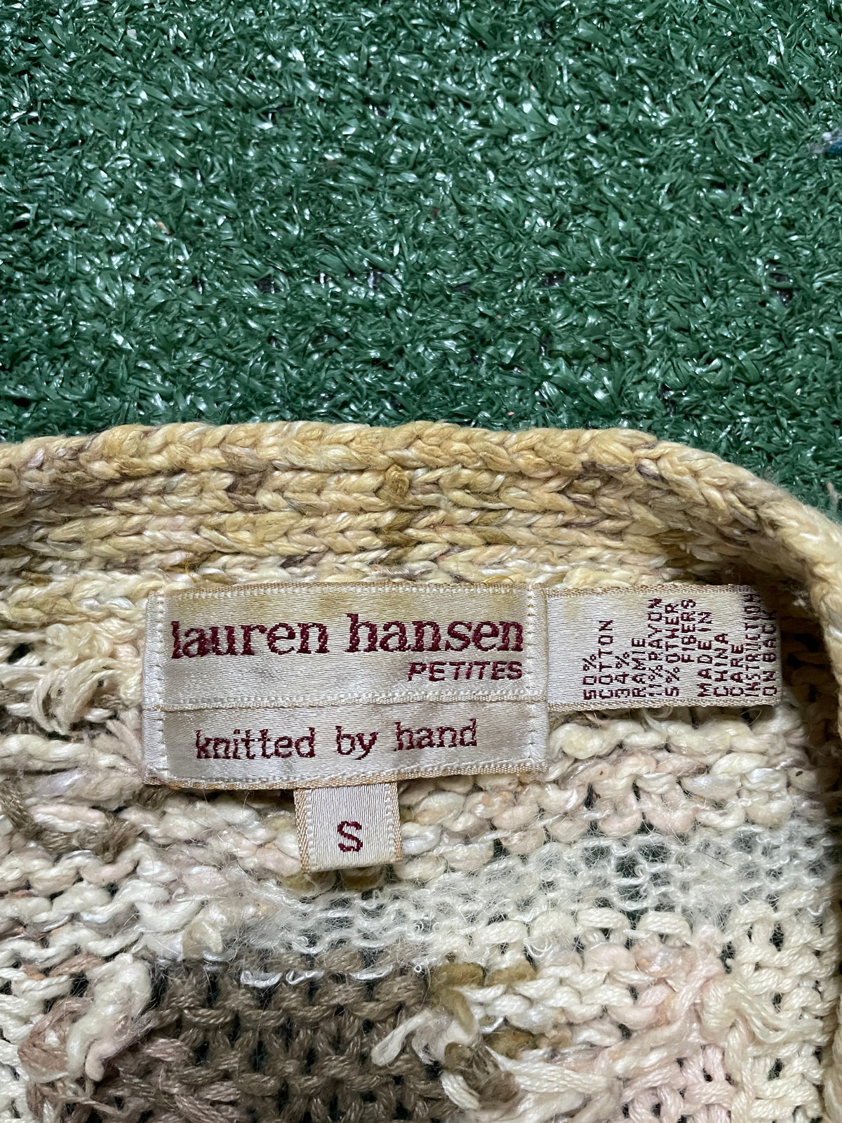 Vintage Lauren Hansen knitted cardigan