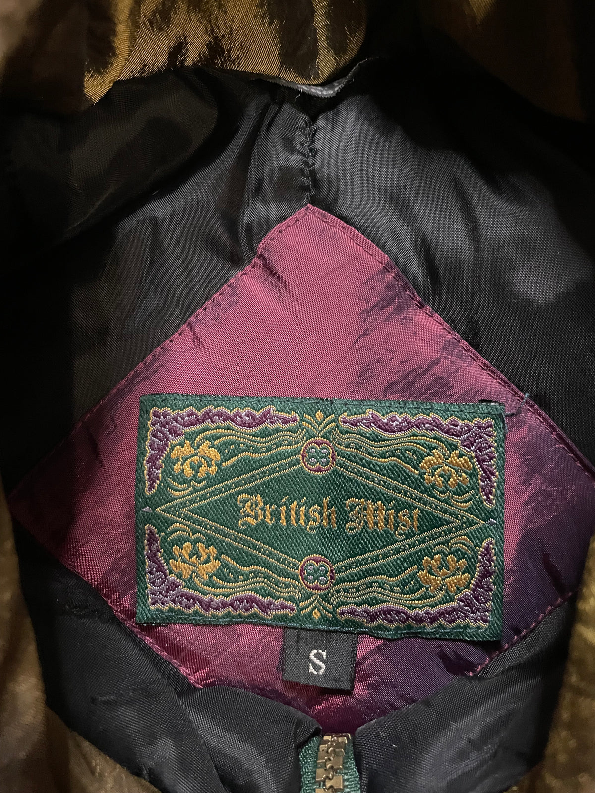 vintage 1990s British mist colorblock puffer jacket