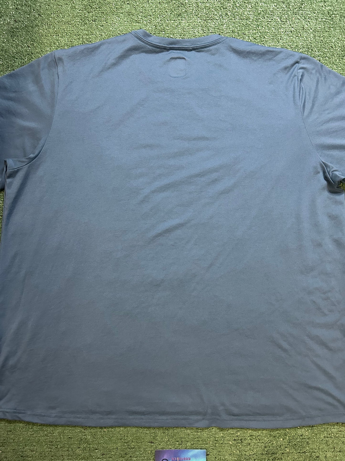 North face blue half dome logo tee