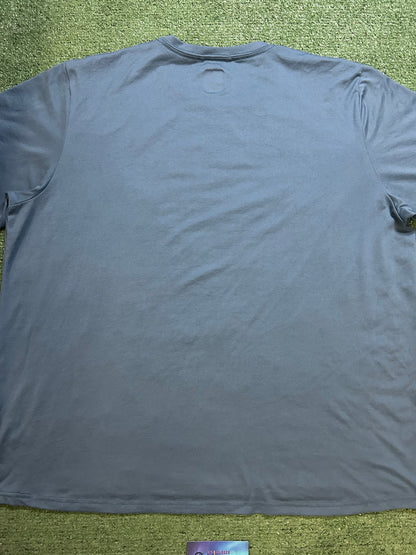 North face blue half dome logo tee