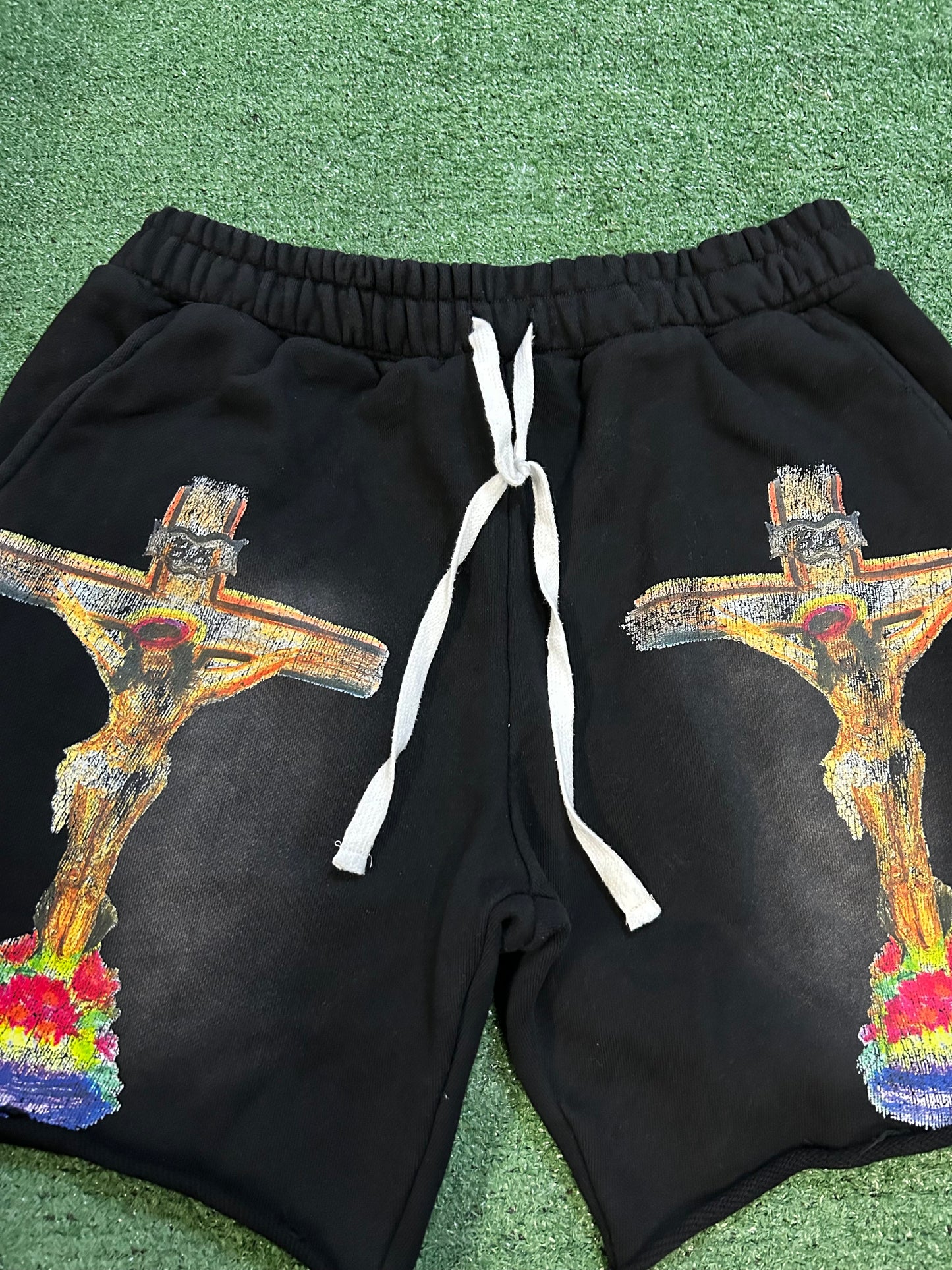 Black cross shorts