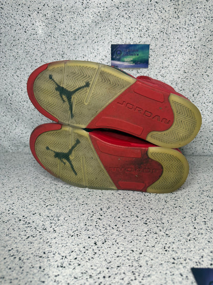 Jordan 5 Red Suede 9.5 Men/11 Women “Preowned”