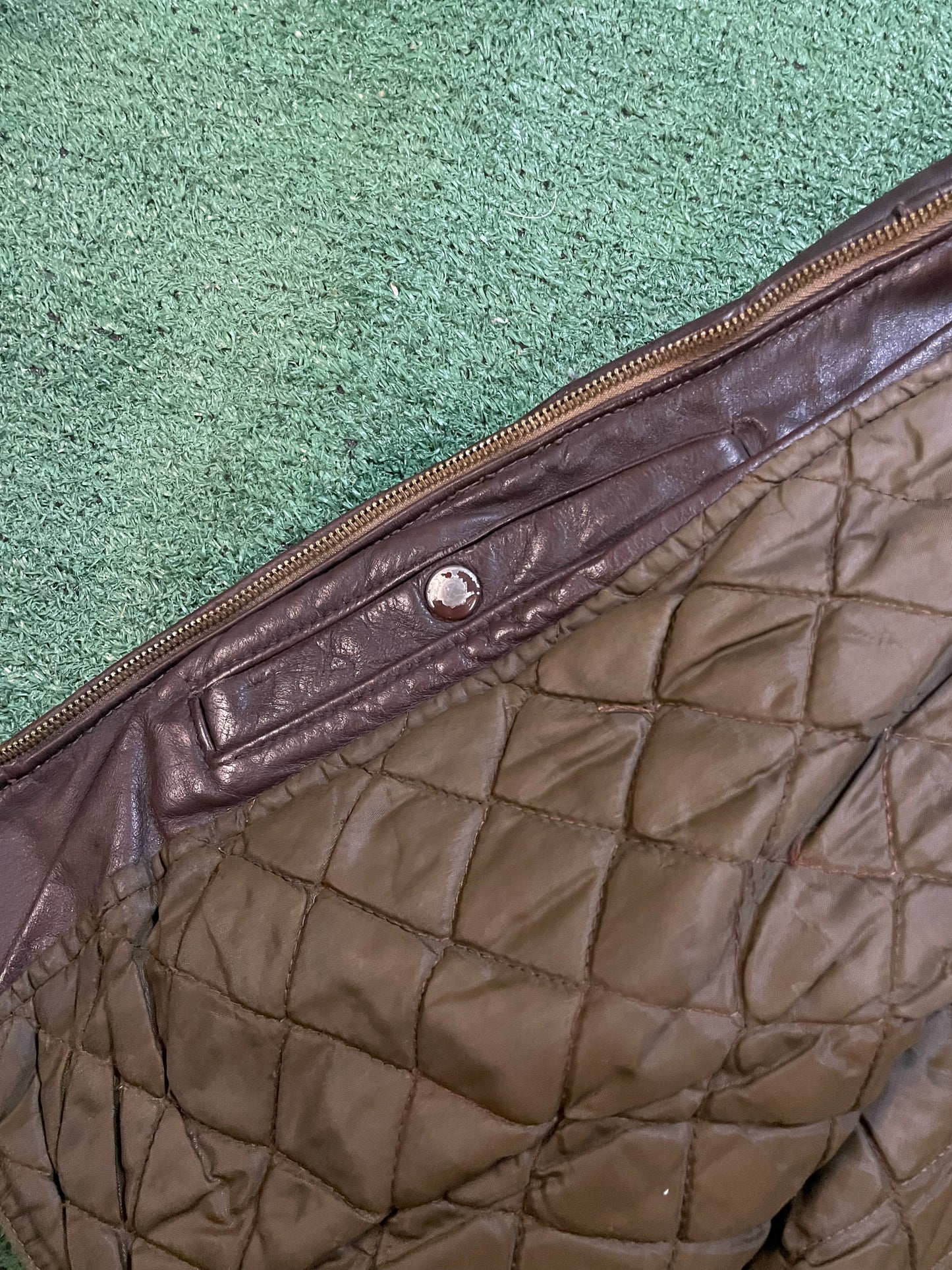 Vintage 1970s Harley Davidson amf leather brown jacket