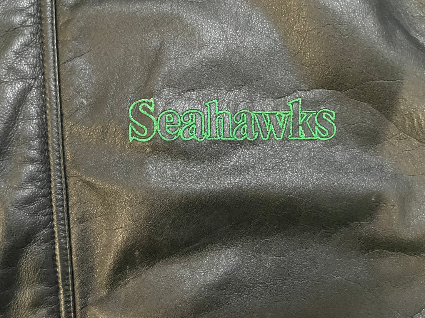 Vintage 1990s Seattle Seahawks starter leather jacket