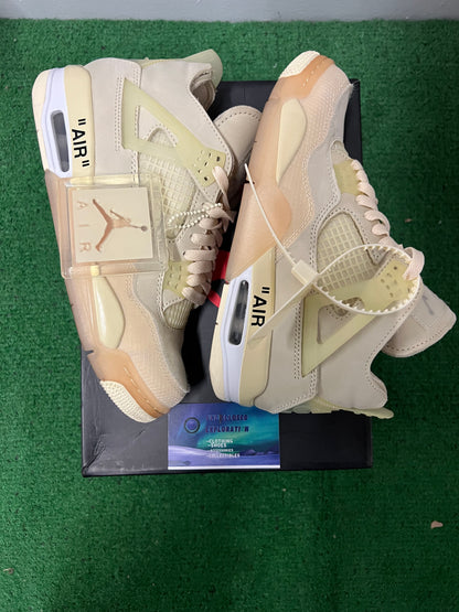 Jordan 4 x off white sail  size 5.5men/7women
