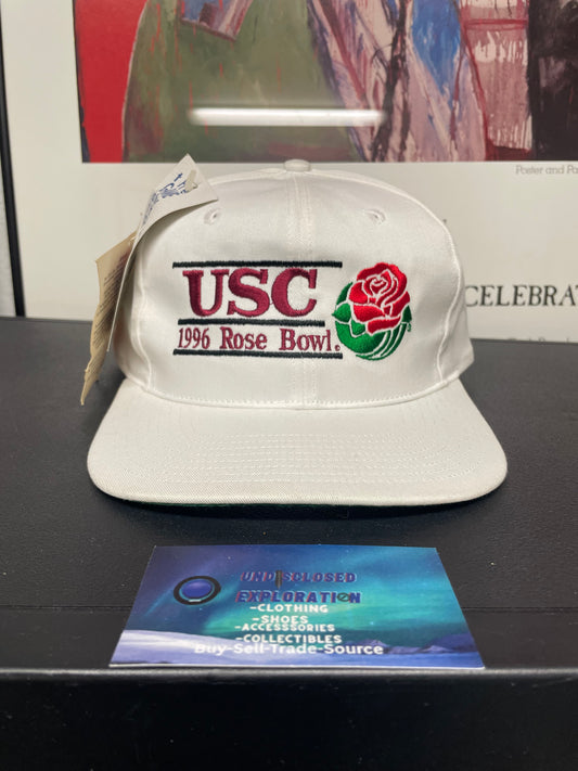 Vintage 1990s USC rose bowl white embroidered hat