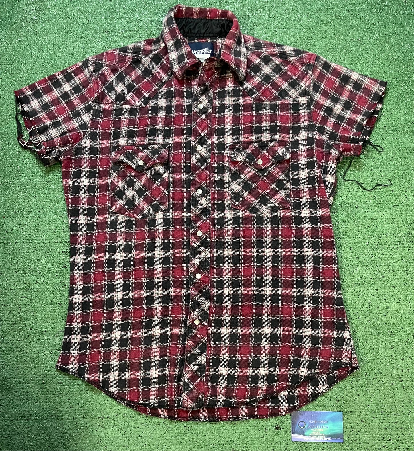 Vintage Wrangler plaid short sleeve