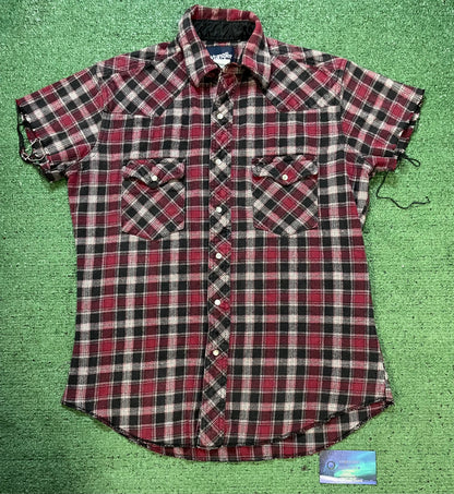 Vintage Wrangler plaid short sleeve