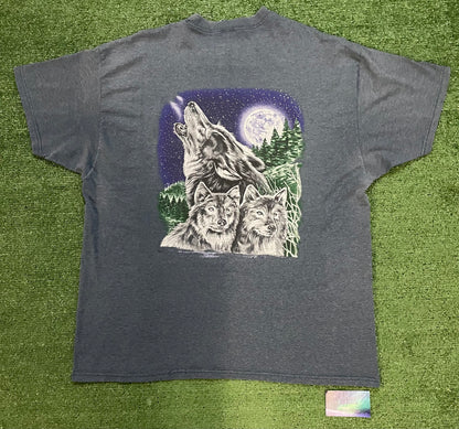Vintage 1990s Wolves mountain tee