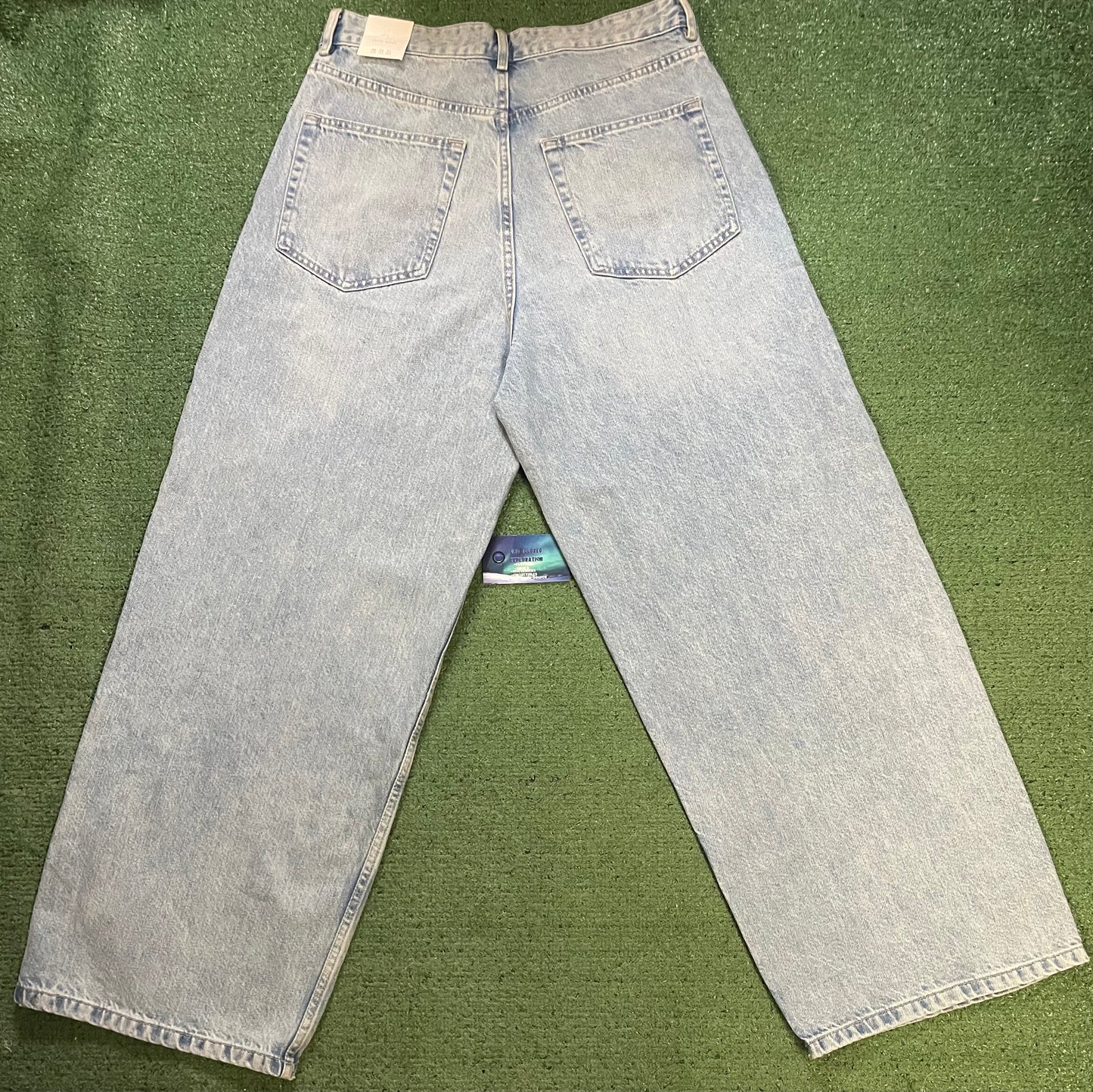 Zara light wash baggy jeans