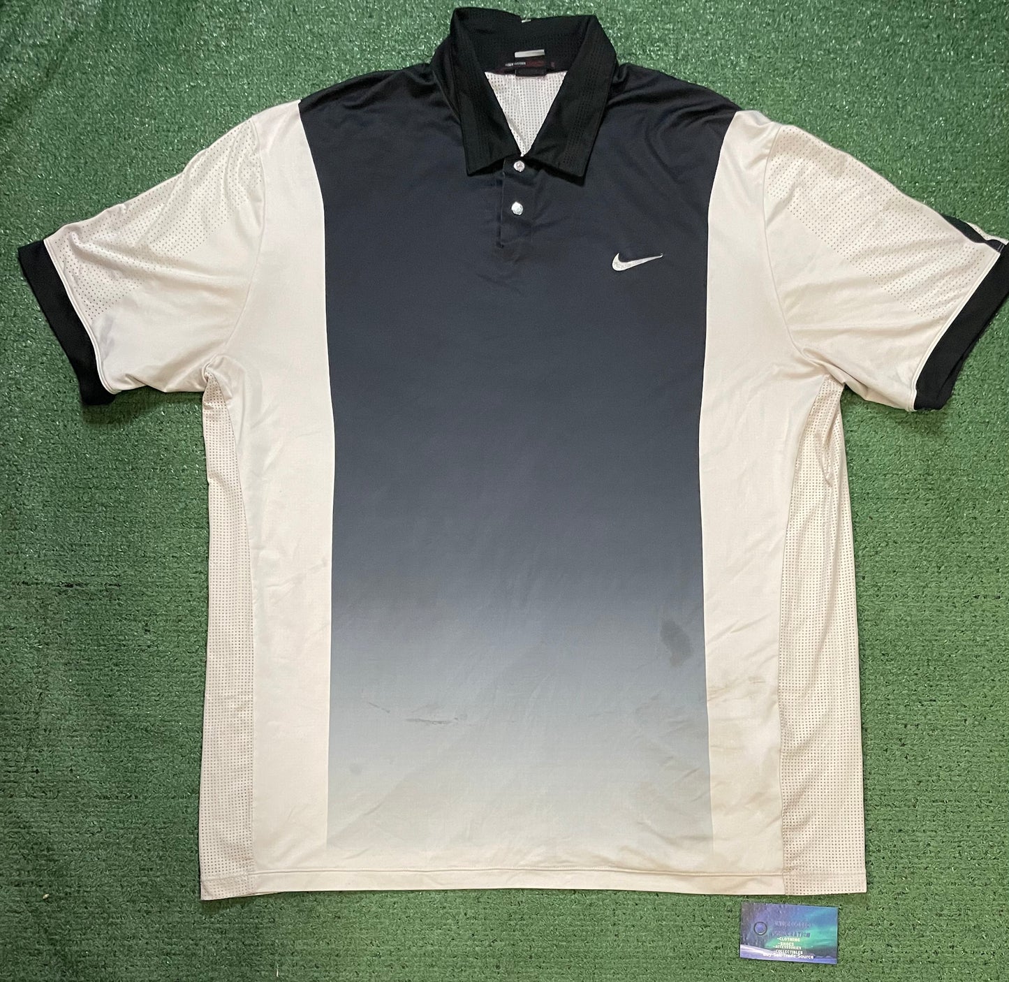 Nike tiger woods black & white polo