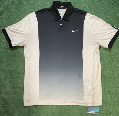 Nike tiger woods black & white polo