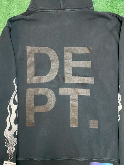 Gallery Dept black flames hoodie