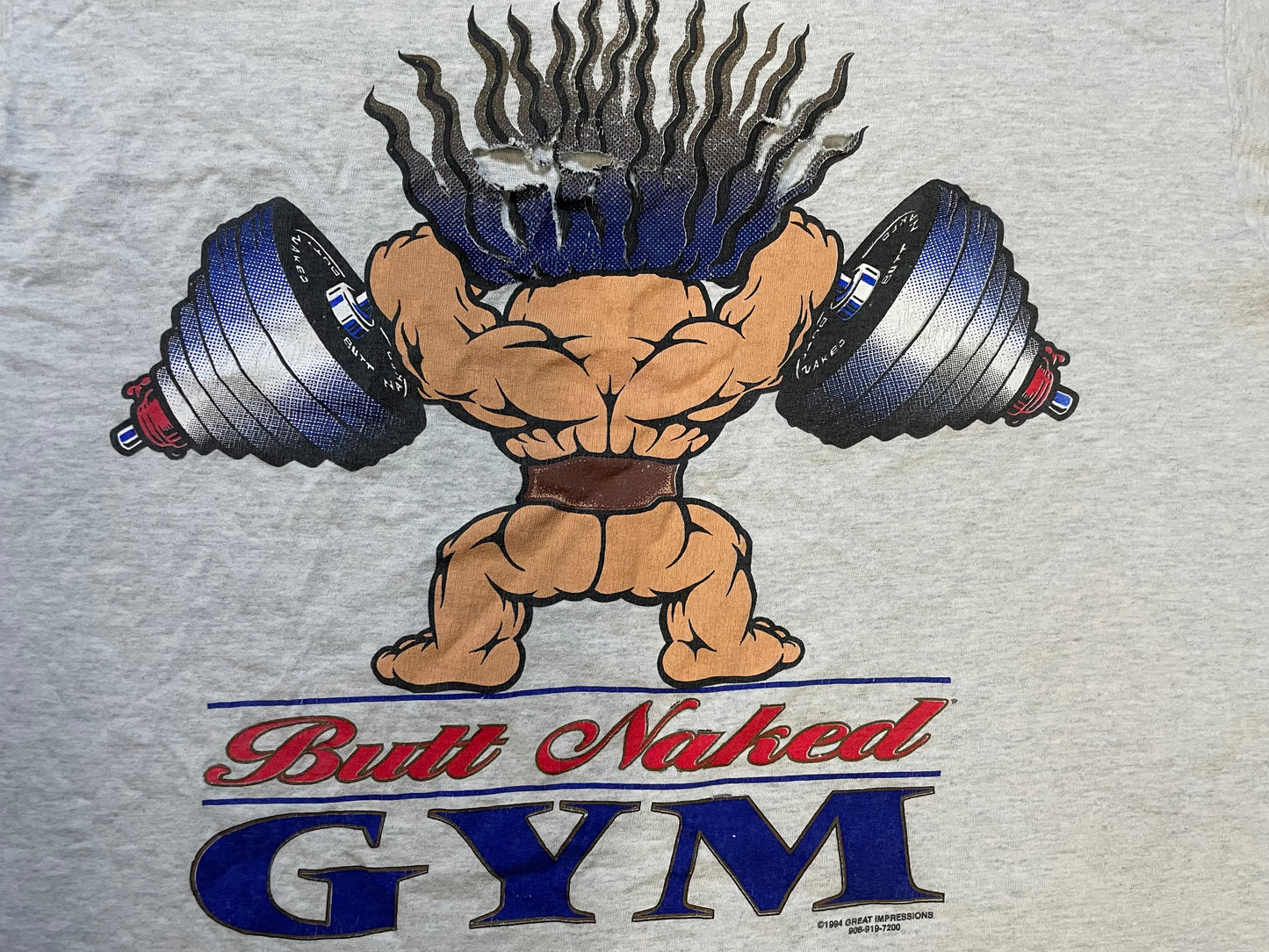 Vintage 1990s Butt Naked Gym tee
